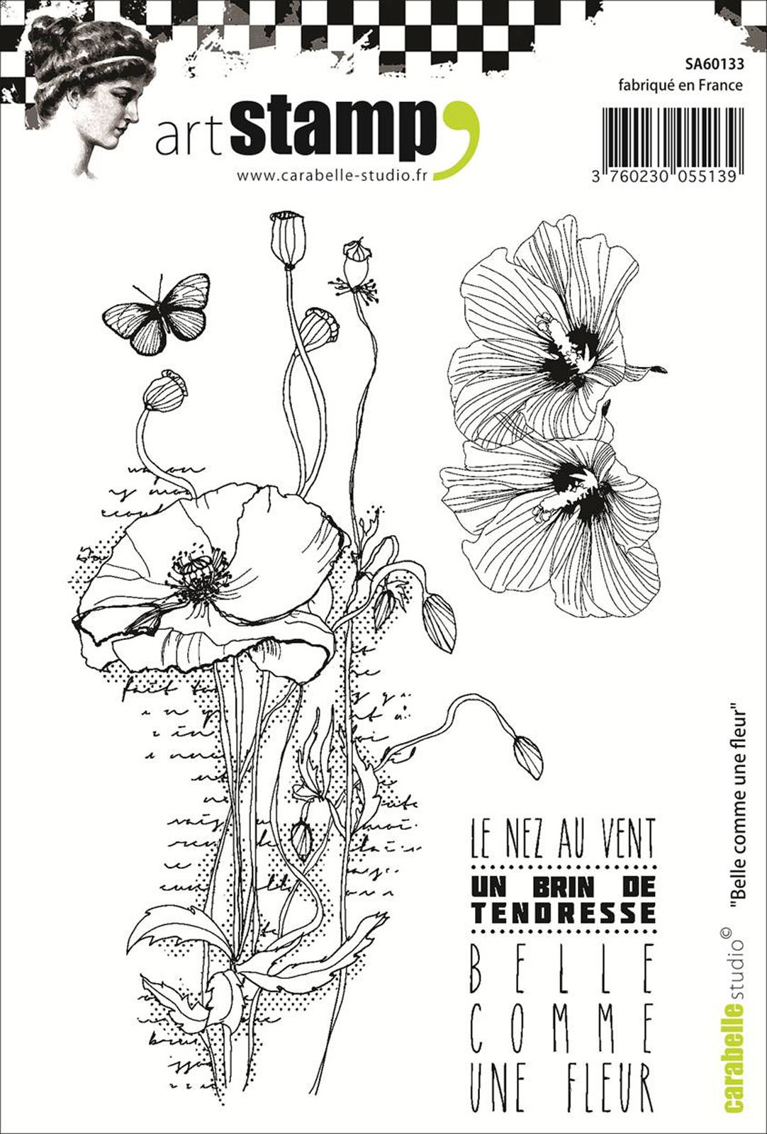 Carabelle Studio • Cling Stamp A6 Belle Comme Une Fleur