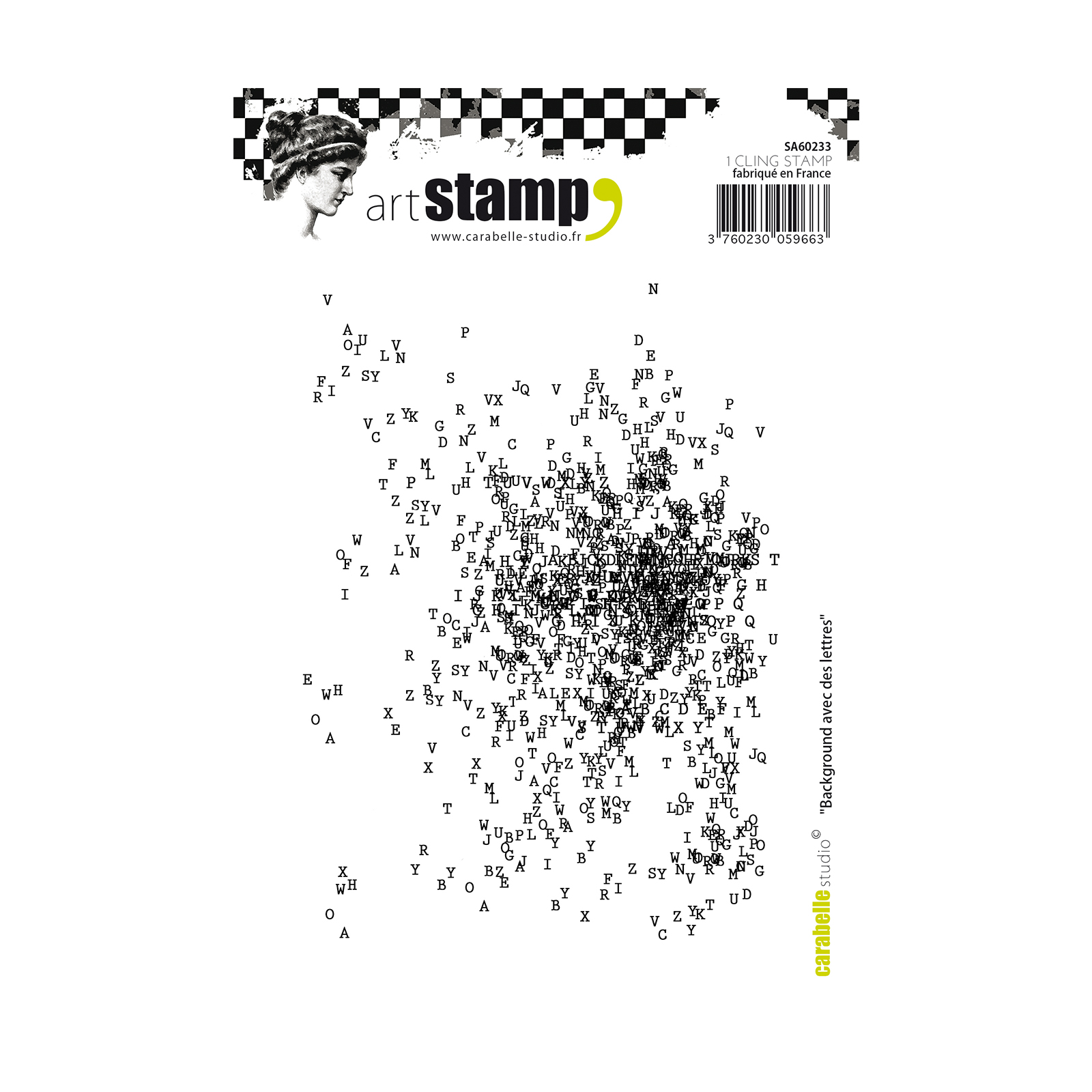 Carabelle Studio • Cling Stamp A6 Background Avec Des Lettres