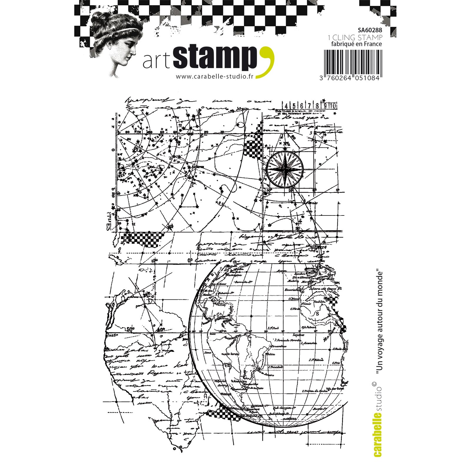 Carabelle Studio • Cling Stamp A6 Un Voyage Autour Du Monde