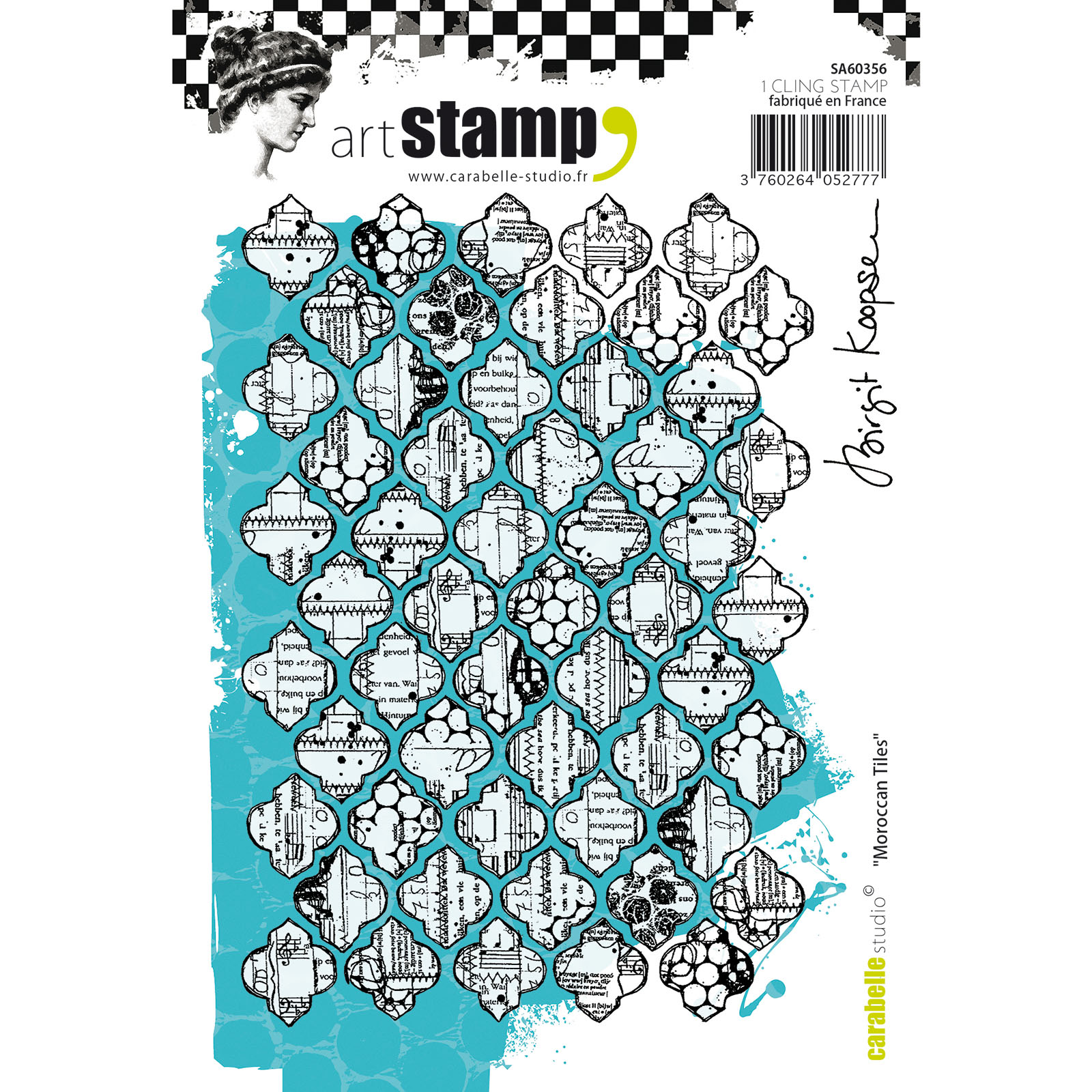 Carabelle Studio • Cling stamp A6 moroccan tiles