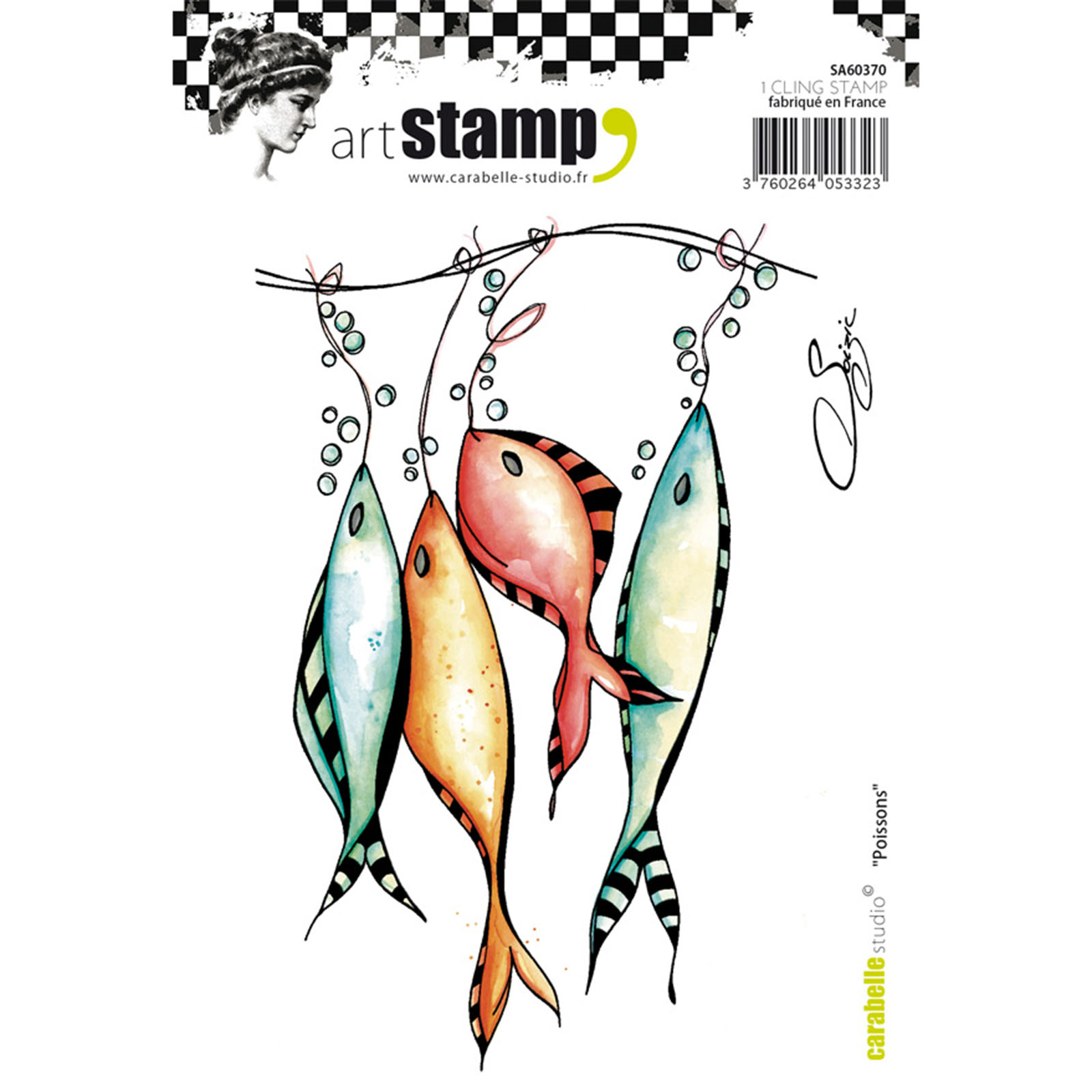 Carabelle Studio • Cling stamp A6 poissons