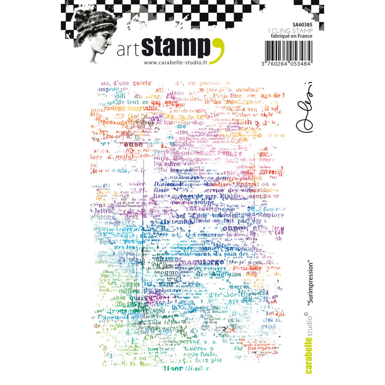 Carabelle Studio • Cling Stamp Art Stempel Set Überdruck by Alexi