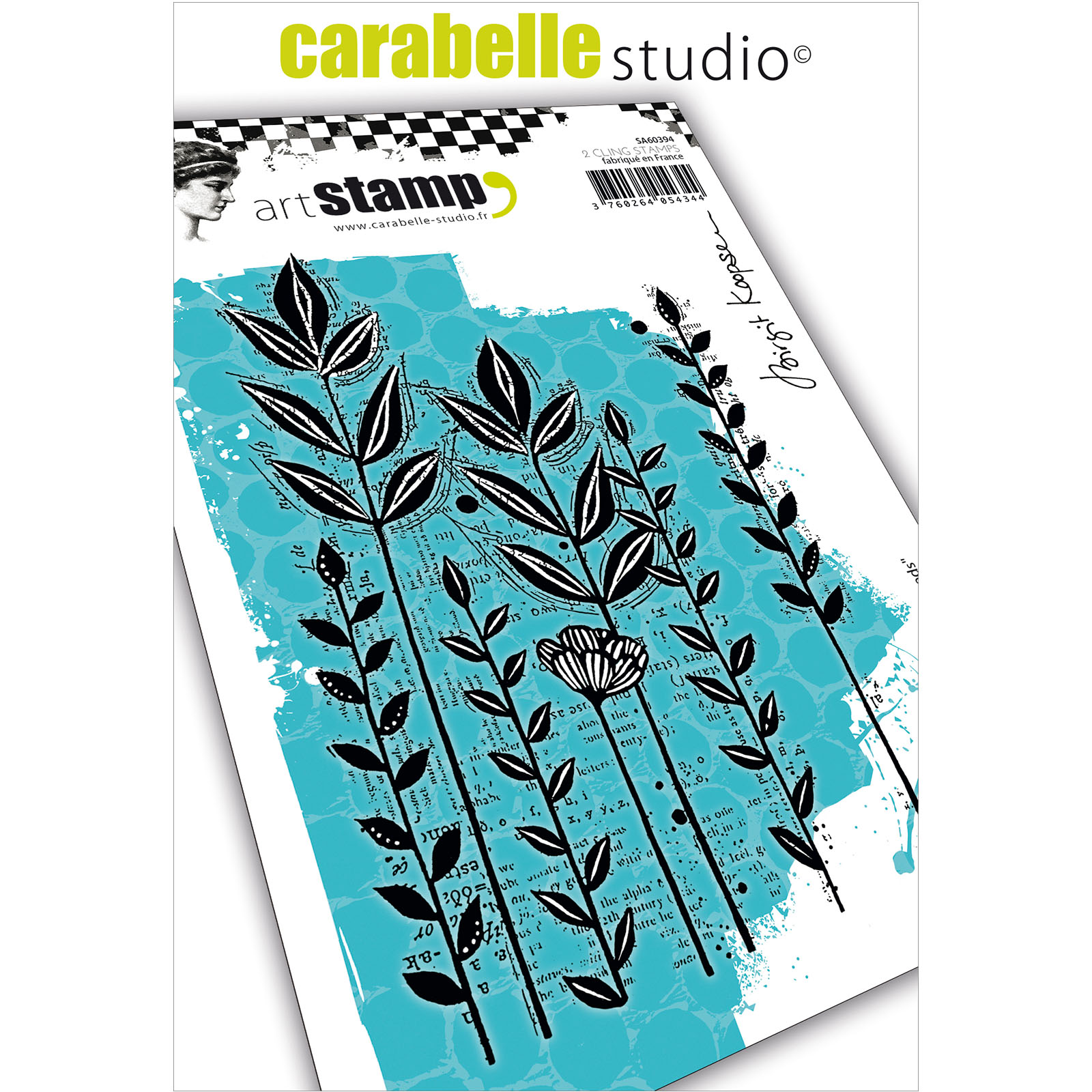 Carabelle Studio • Cling Stamp Art Stempel Set Unkraut by Birgit Koopsen