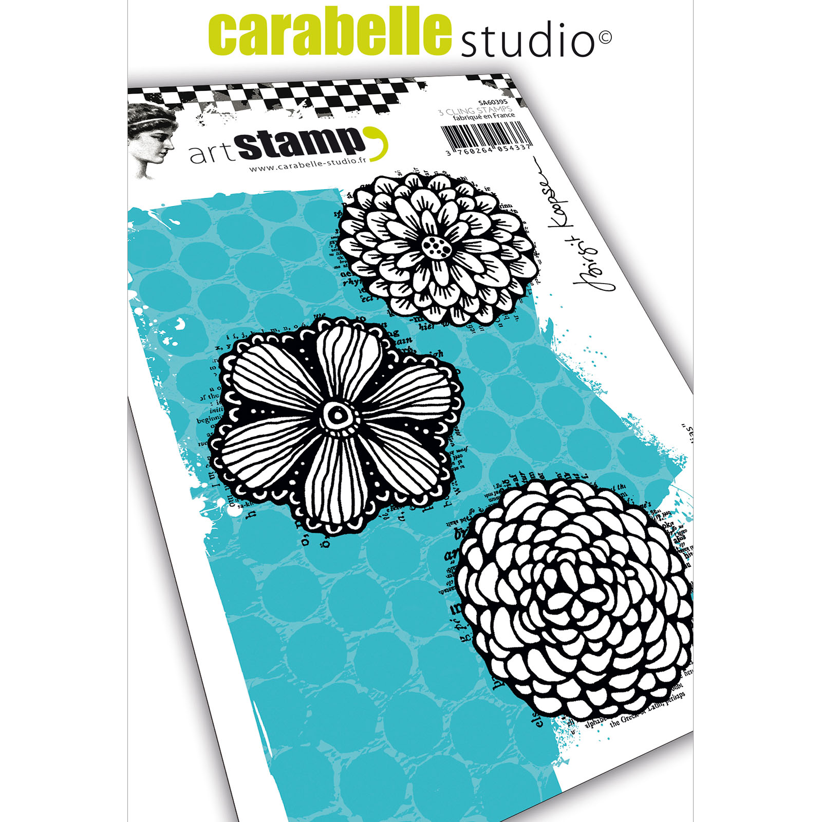 Carabelle Studio • Cling Stamp A6 Fanciful Dahlias By Birgit Koopsen