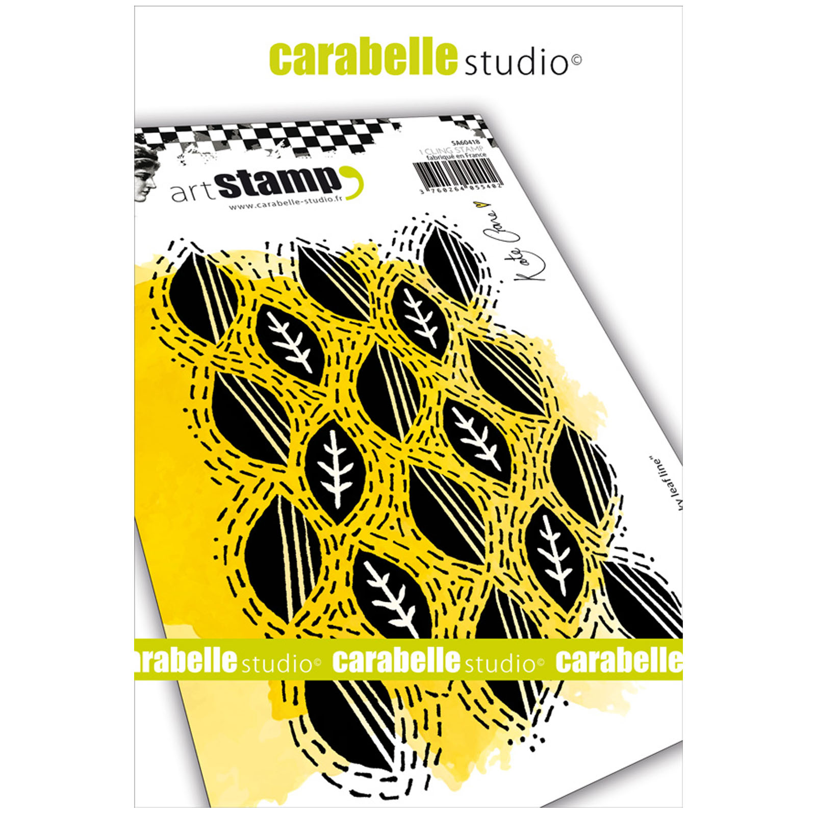 Carabelle Studio • Cling Stamp Art Stempel Set Wackelige Blattlinie