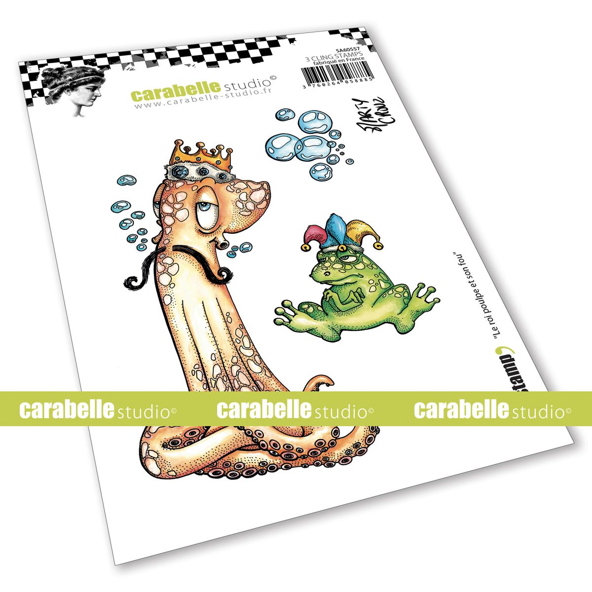 Carabelle Studio • Cling stempel A6 Le roi poulpe et son fou