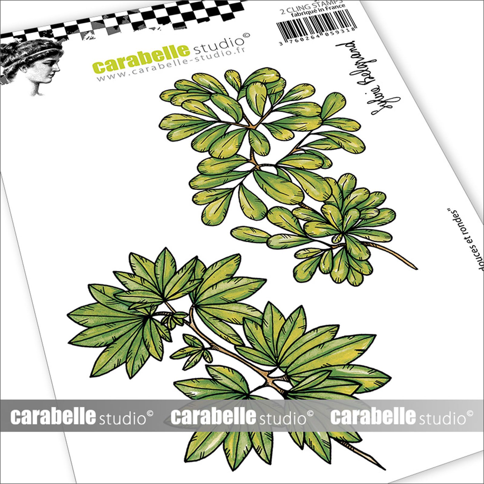 Carabelle Studio • Sellos de goma A6 Soft and round leaves