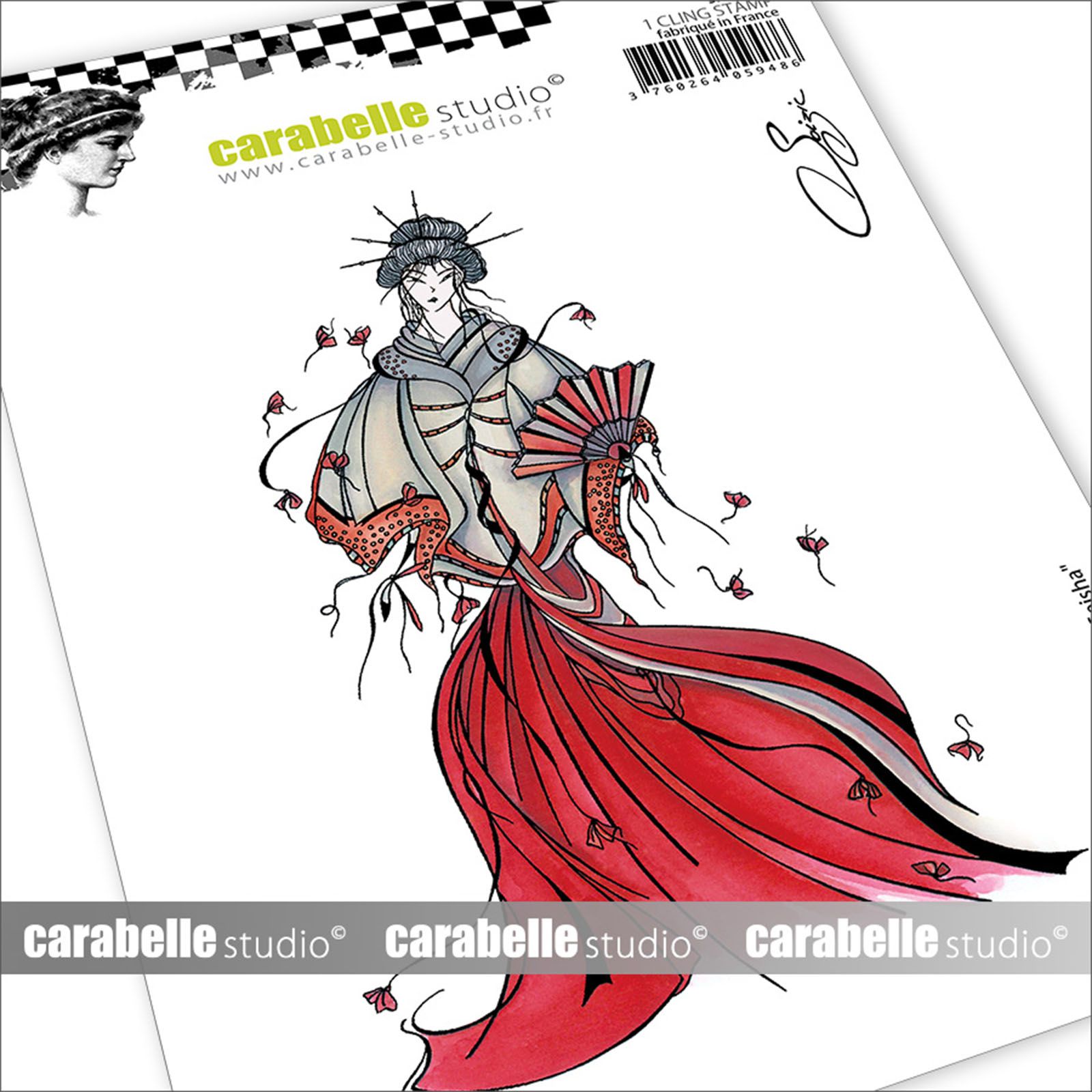 Carabelle Studio • Timbri di gomma A6 The geisha fairy