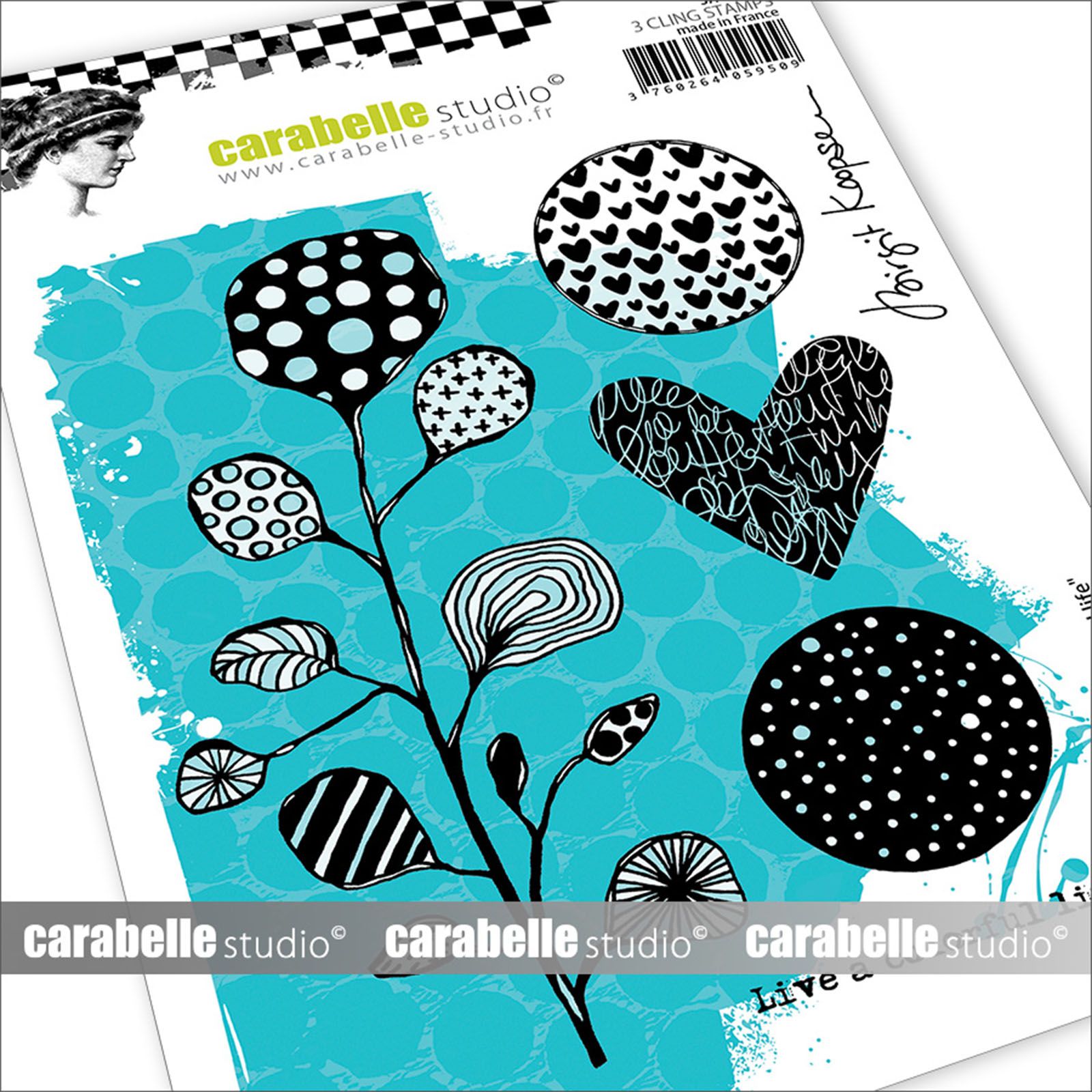 Carabelle Studio • Gummistempel A6 Colorful life 