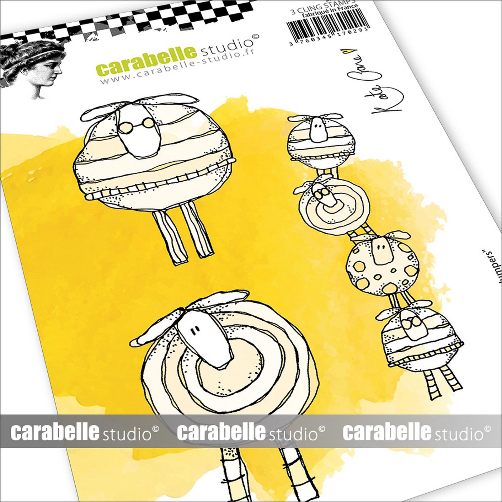 Carabelle Studio • Cling Stamps Wooly Jumpers A6