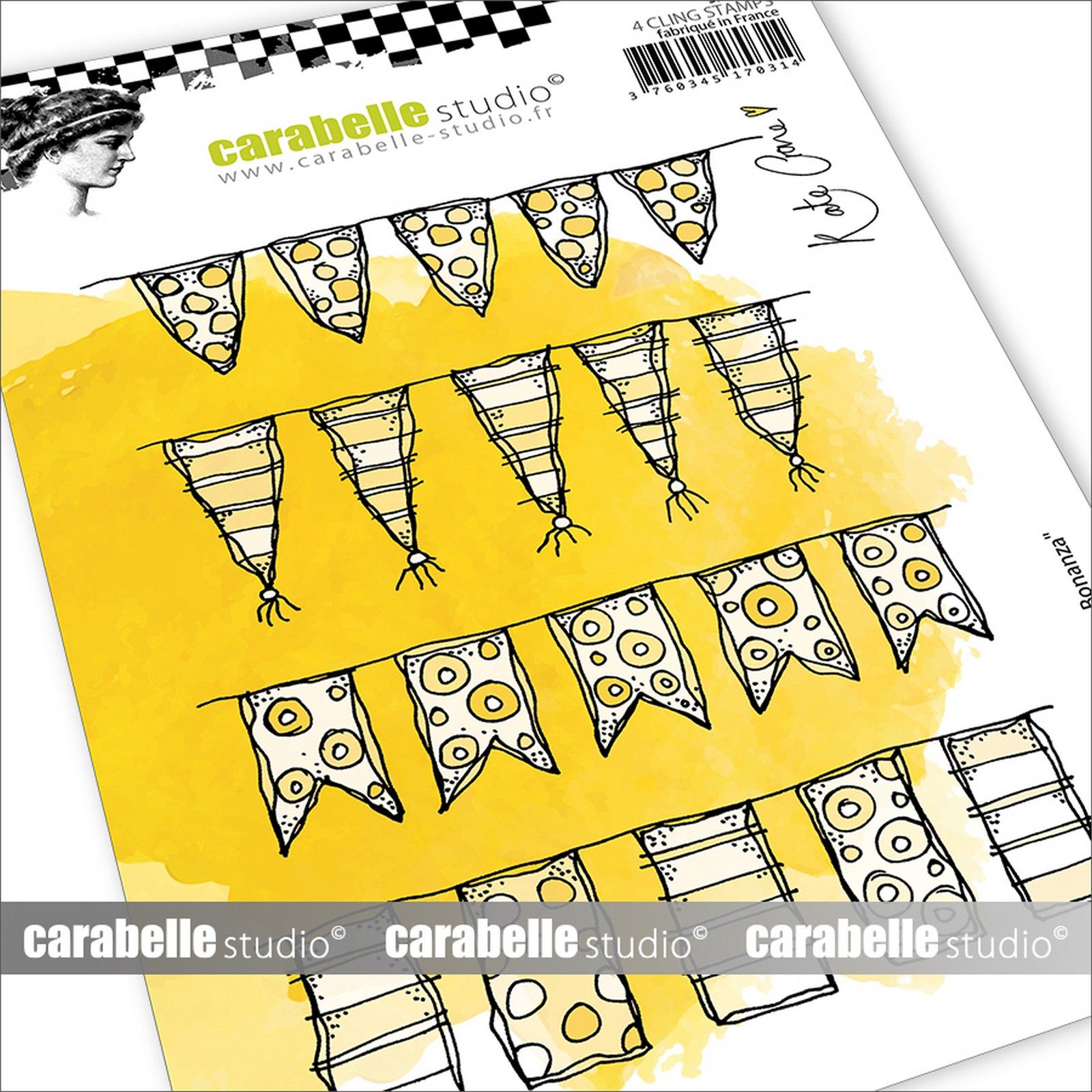 Carabelle Studio • Cling Stamps Bunting Bonanza A6