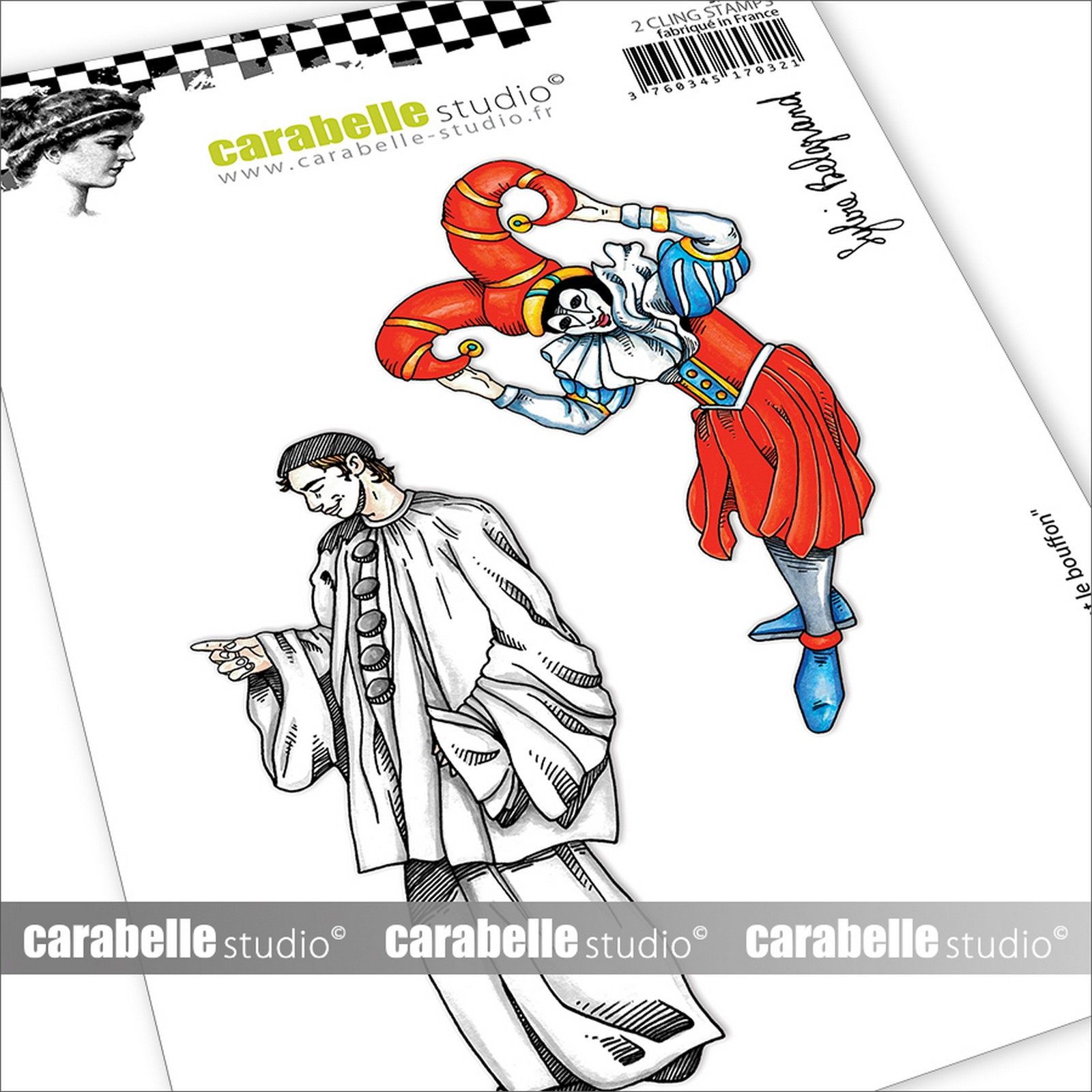 Carabelle Studio • Cling Stamps Pierrot et le bouffon A6