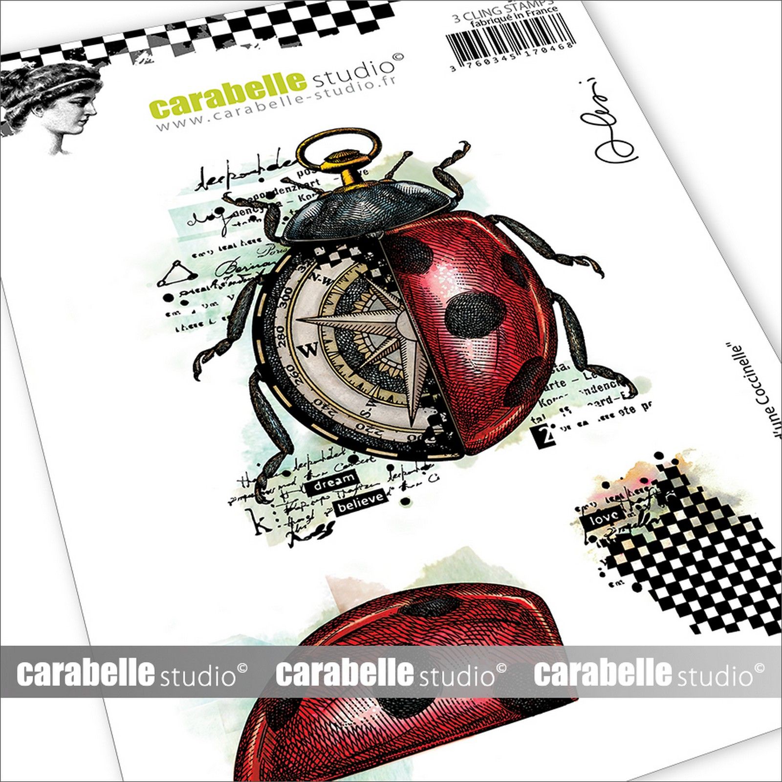 Carabelle Studio • Tampon Le rêve d’une Coccinelle A6