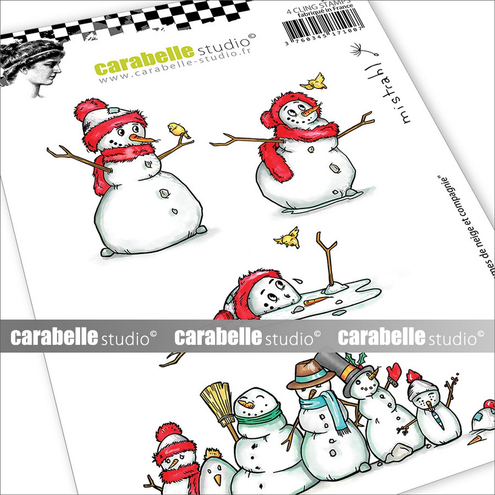 Carabelle Studio • Cling Tampon Bonhommes de neige et compagnie by Mistrahl