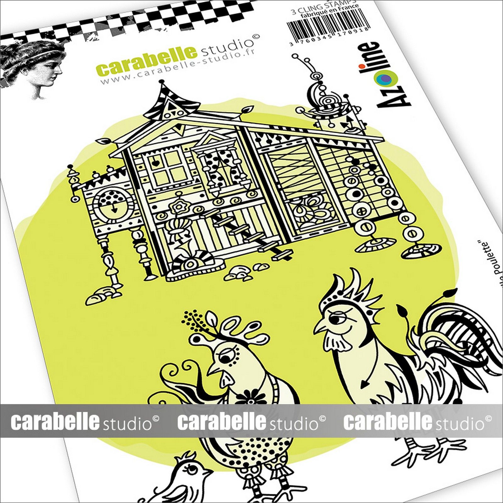 Carabelle Studio • Cling Stamp La famille Poulette by Azoline