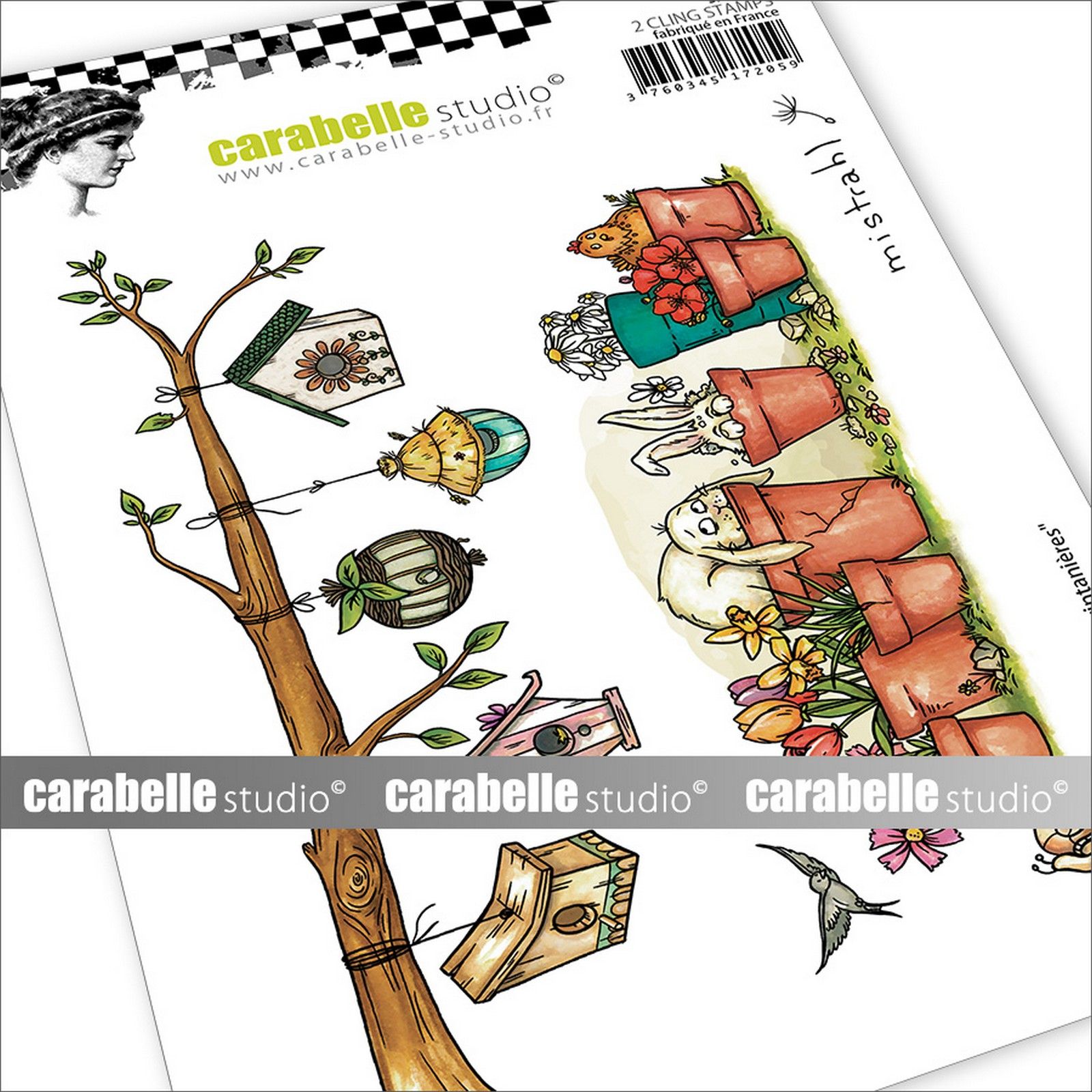 Carabelle Studio • Cling Stamp A6 Frises Printanières 