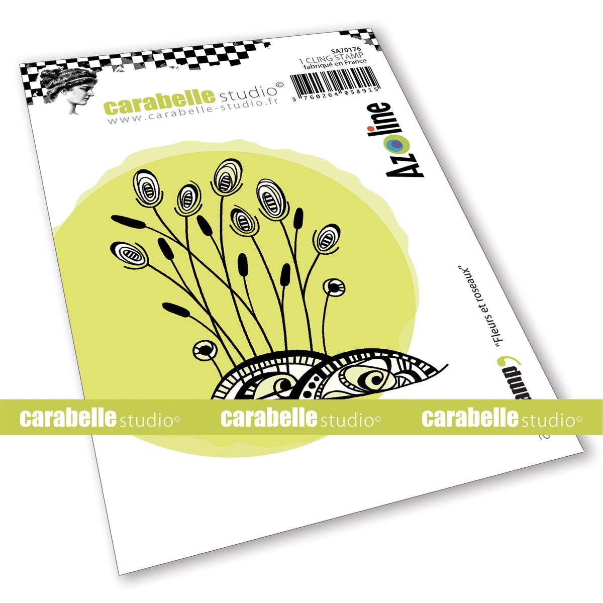 Carabelle Studio • Cling stempel A7 Fleurs et roseaux