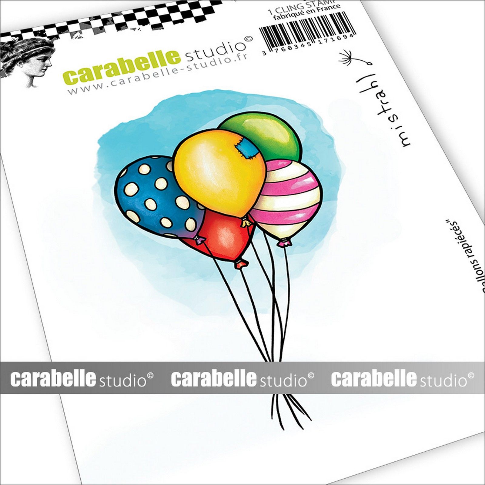 Carabelle Studio • Cling Stamp A7 Ballons Rapiécés