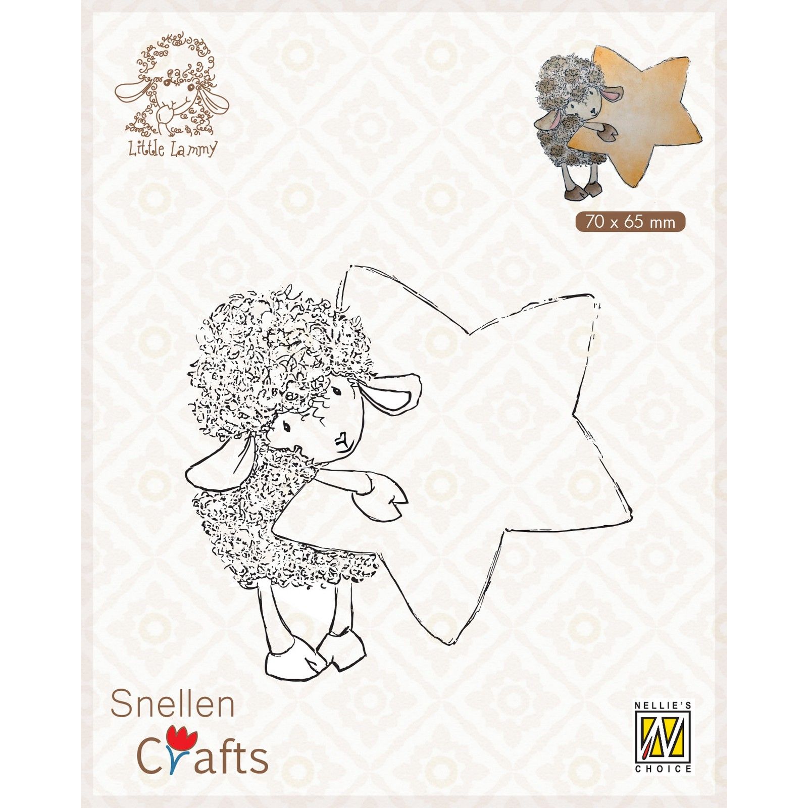 Nellie's Choice • Little Lammy Clear Stamp Lammy with Star