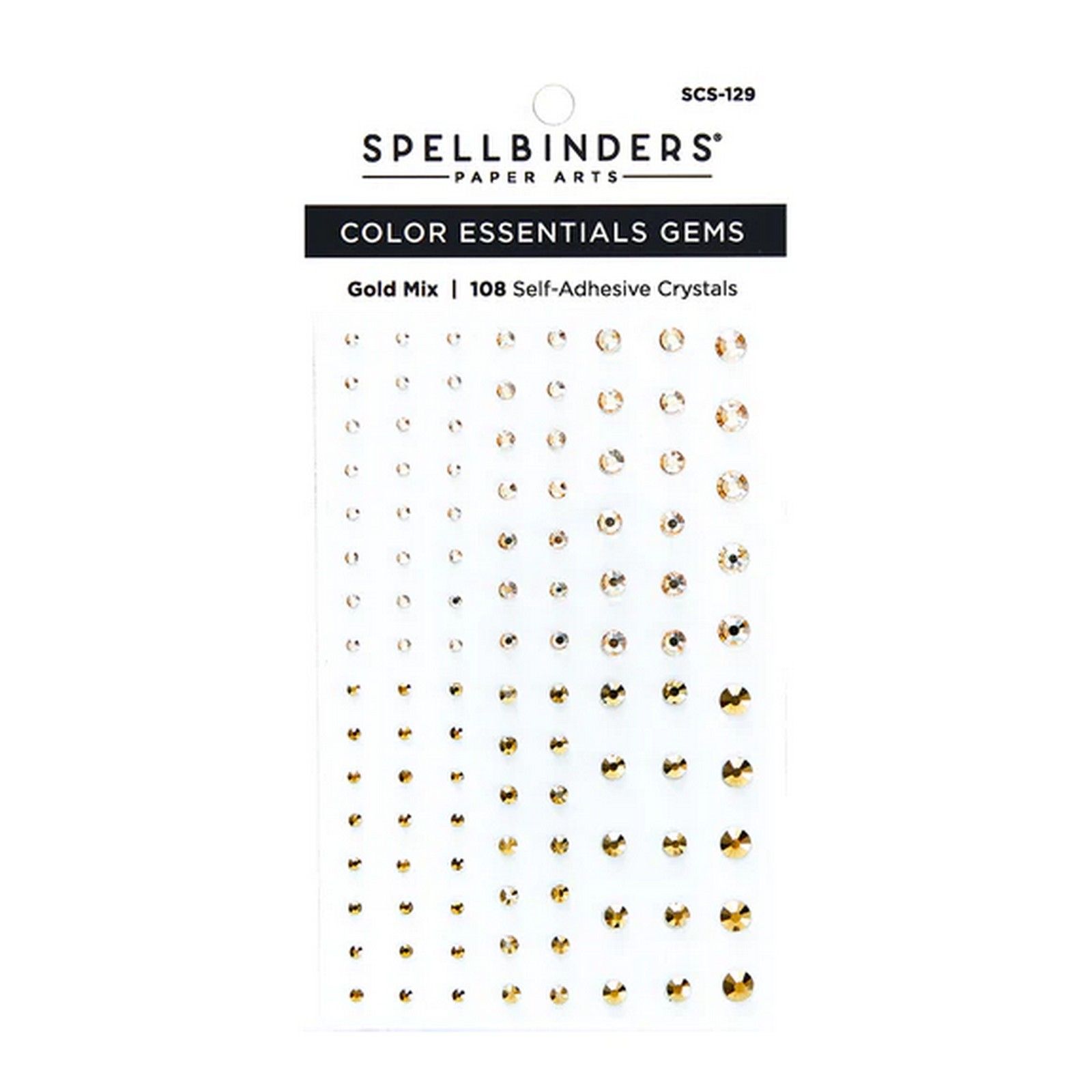 Spellbinders • Strass Adesivi Ø2-3-4-5mm Gold Mix 108pz