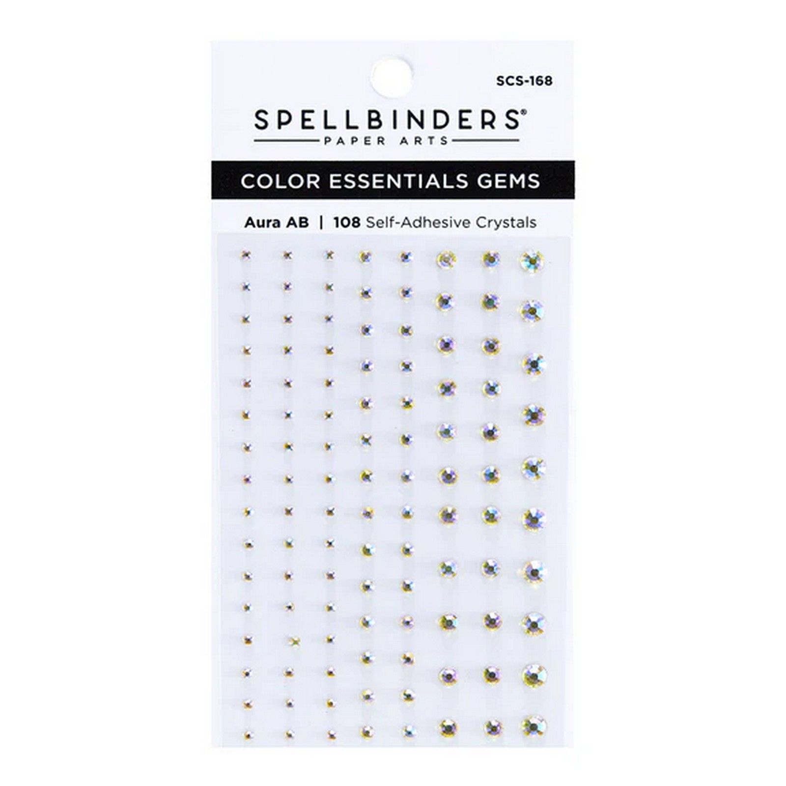 Spellbinders • Strass Adesivi Ø2-5mm Aura AB Iridescenti 108pz