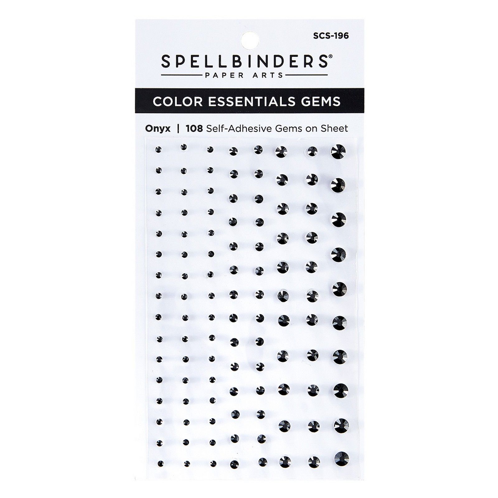 Spellbinders • Strass Autocollants Cristal Ø2-3-4-5mm Onyx 108pcs