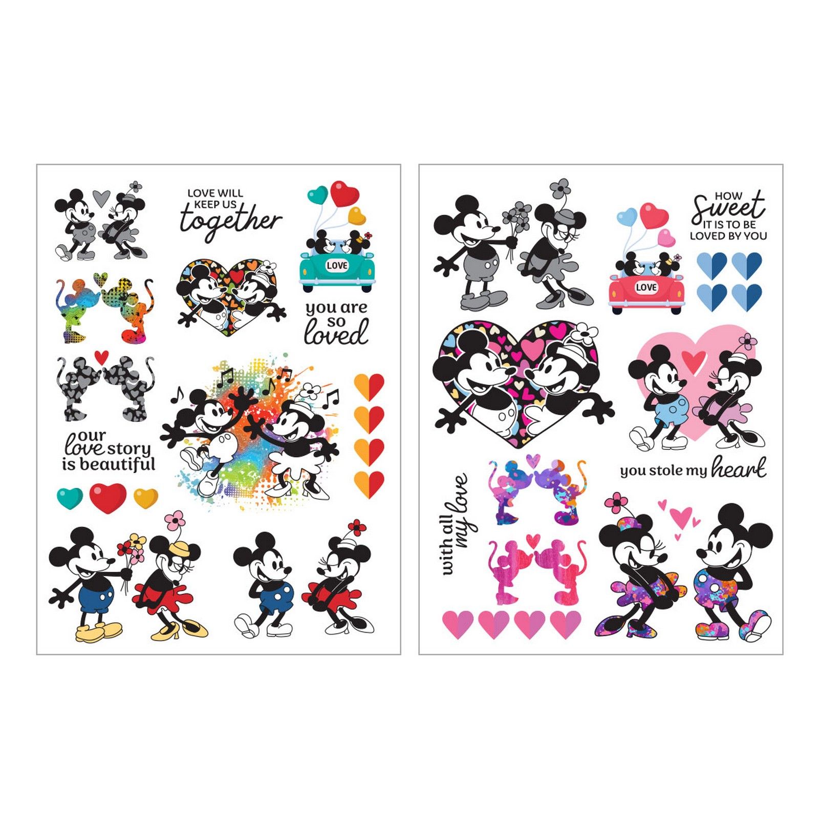Spellbinders • Classic Mouse Love Rub-Ons 15,2x20,3cm 2uds