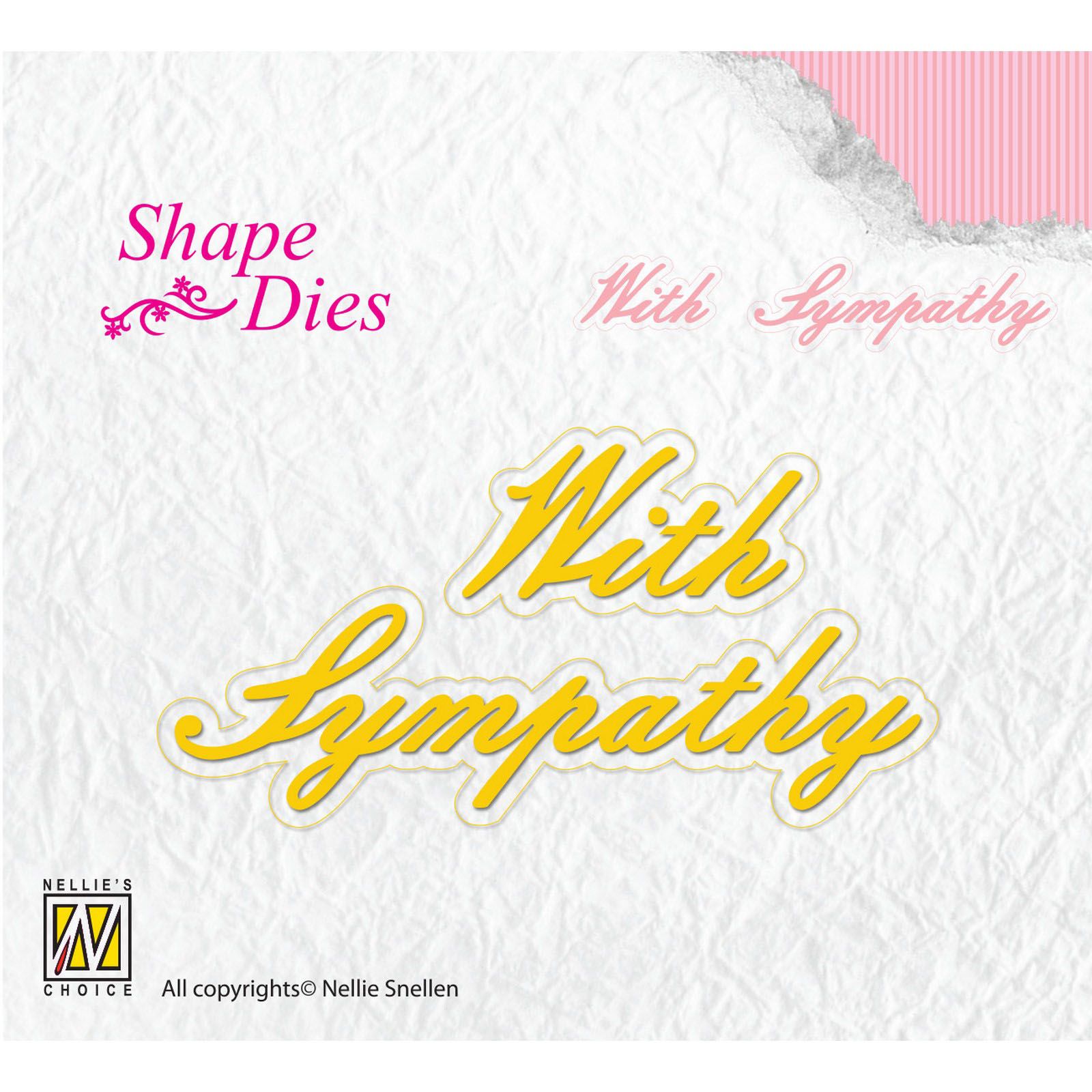 Nellie's Choice • Shape Die Tekst With Sympathy 2st.