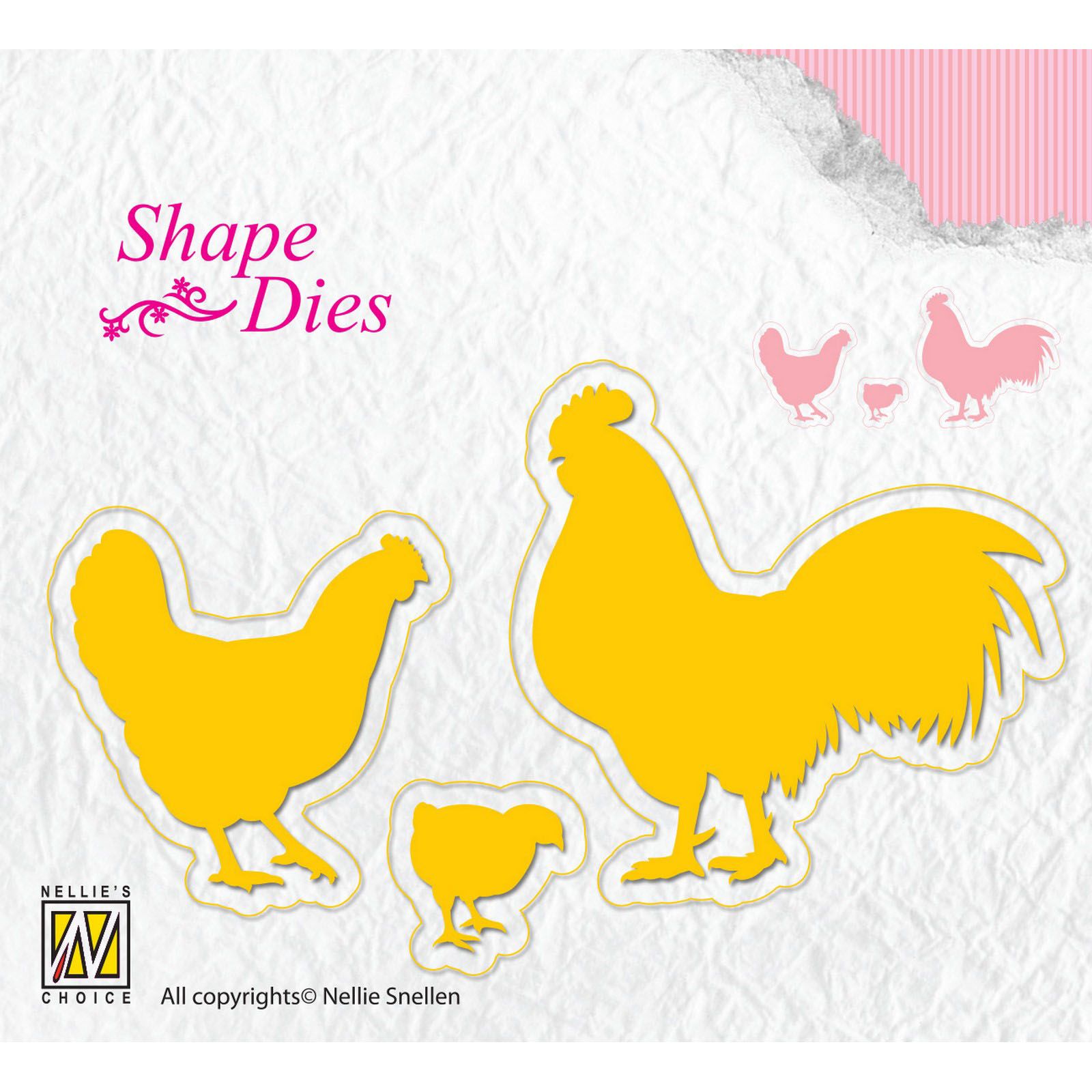 Nellie's Choice • Shape Dies Chickens 3pcs