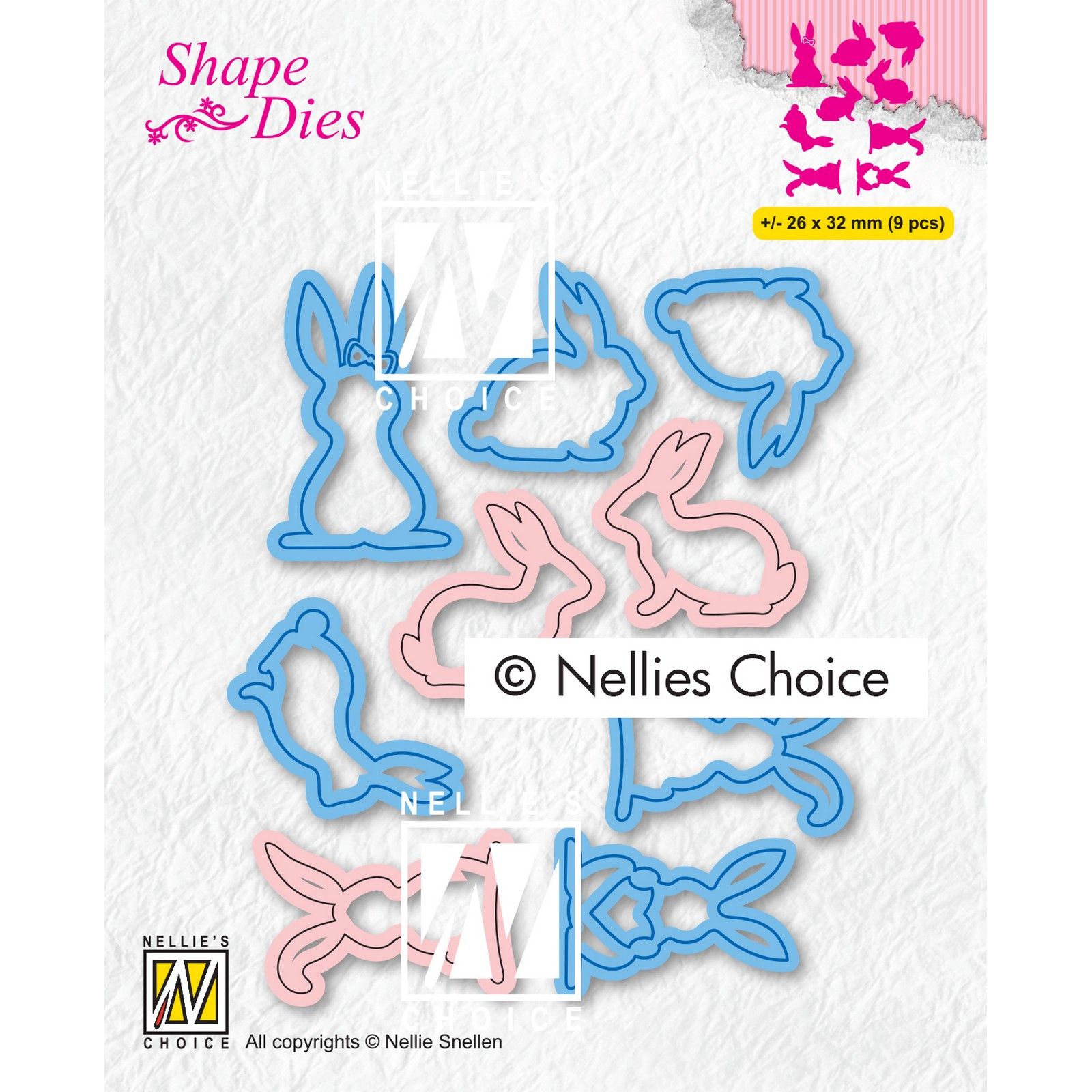 Nellie's Choice • Shape Dies Conejos 9uds