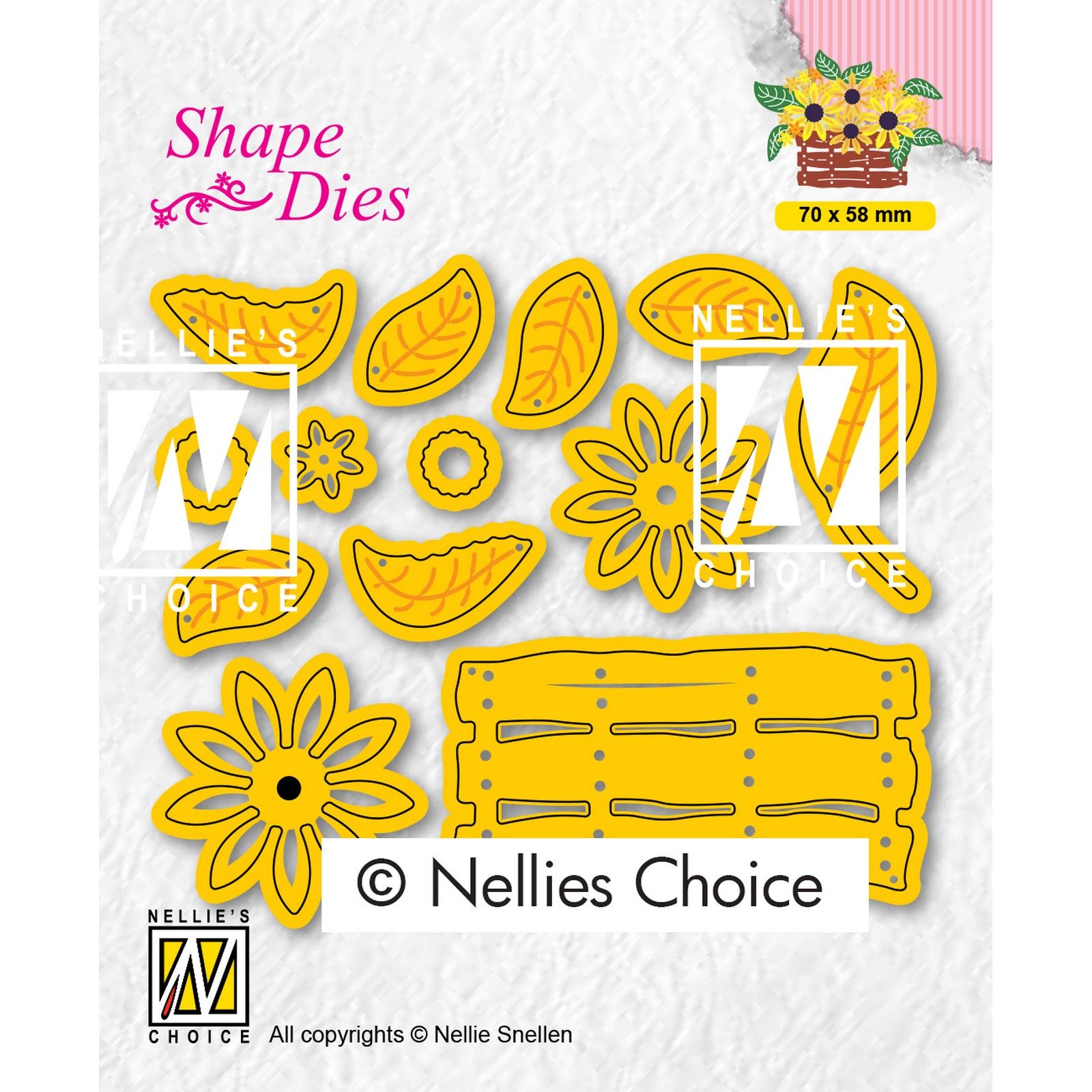 Nellie's Choice • Shape Dies Continue Easter Build-Up Die Flower Basket