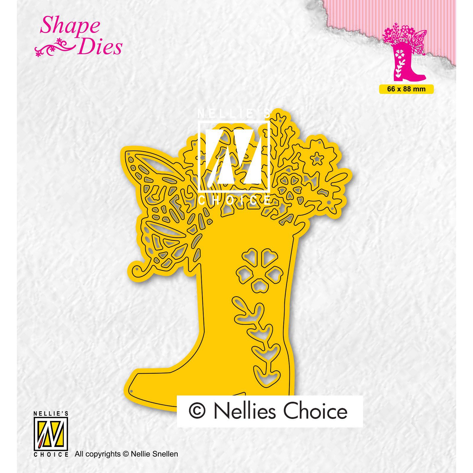 Nellie's Choice • Shape Dies Continue Boot With Flowers