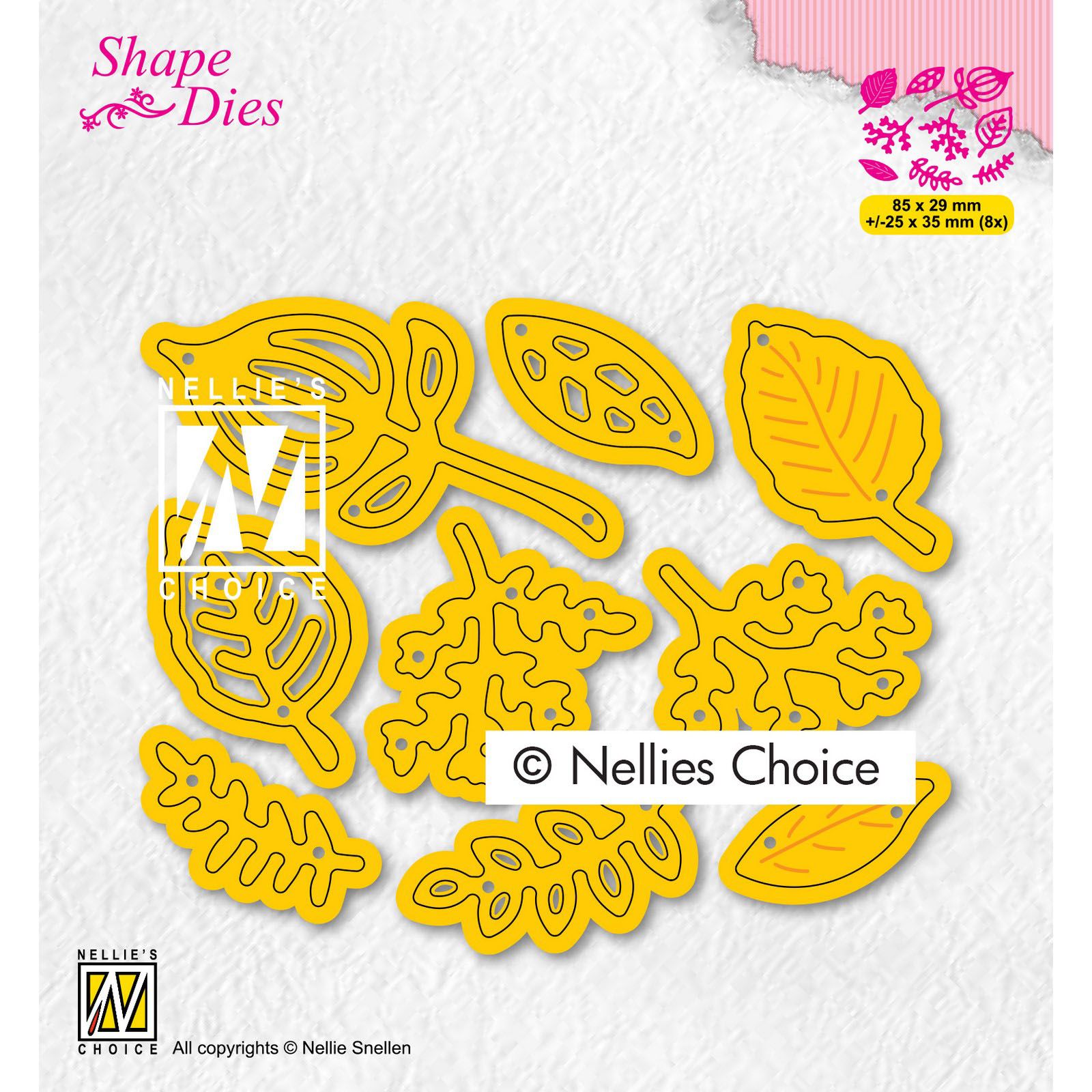 Nellie's Choice • Shape Dies Foglie Autunno 9pz