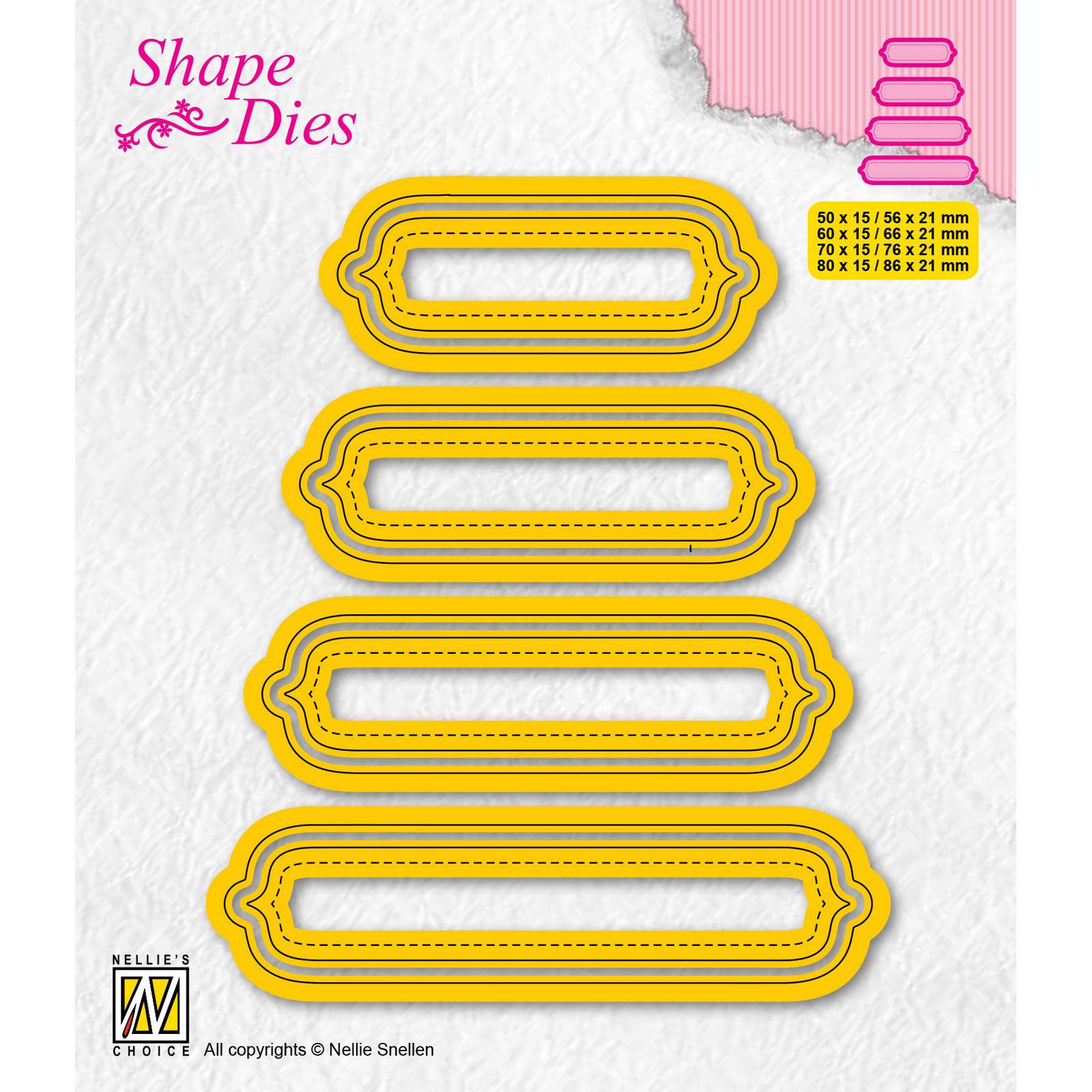 Nellie's Choice • Shape Dies Continue Set of 4 Tags-6