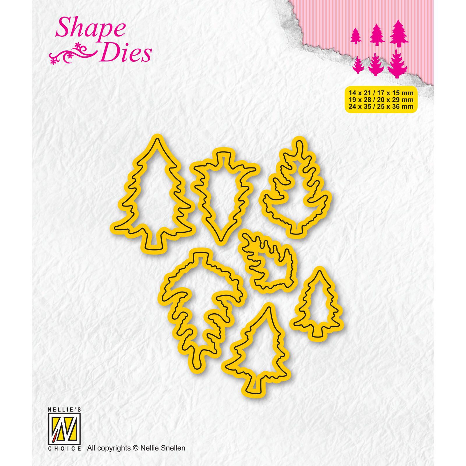 Nellie's Choice • Shape Dies Continue Set of Mini Dies Pinetrees-1