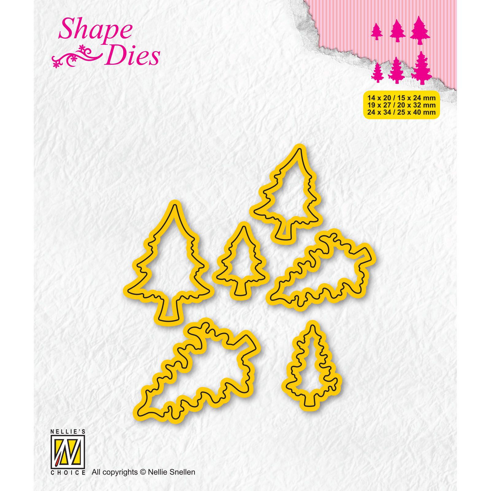 Nellie's Choice • Shape Dies Continue Set of Mini Dies Pinetrees-2