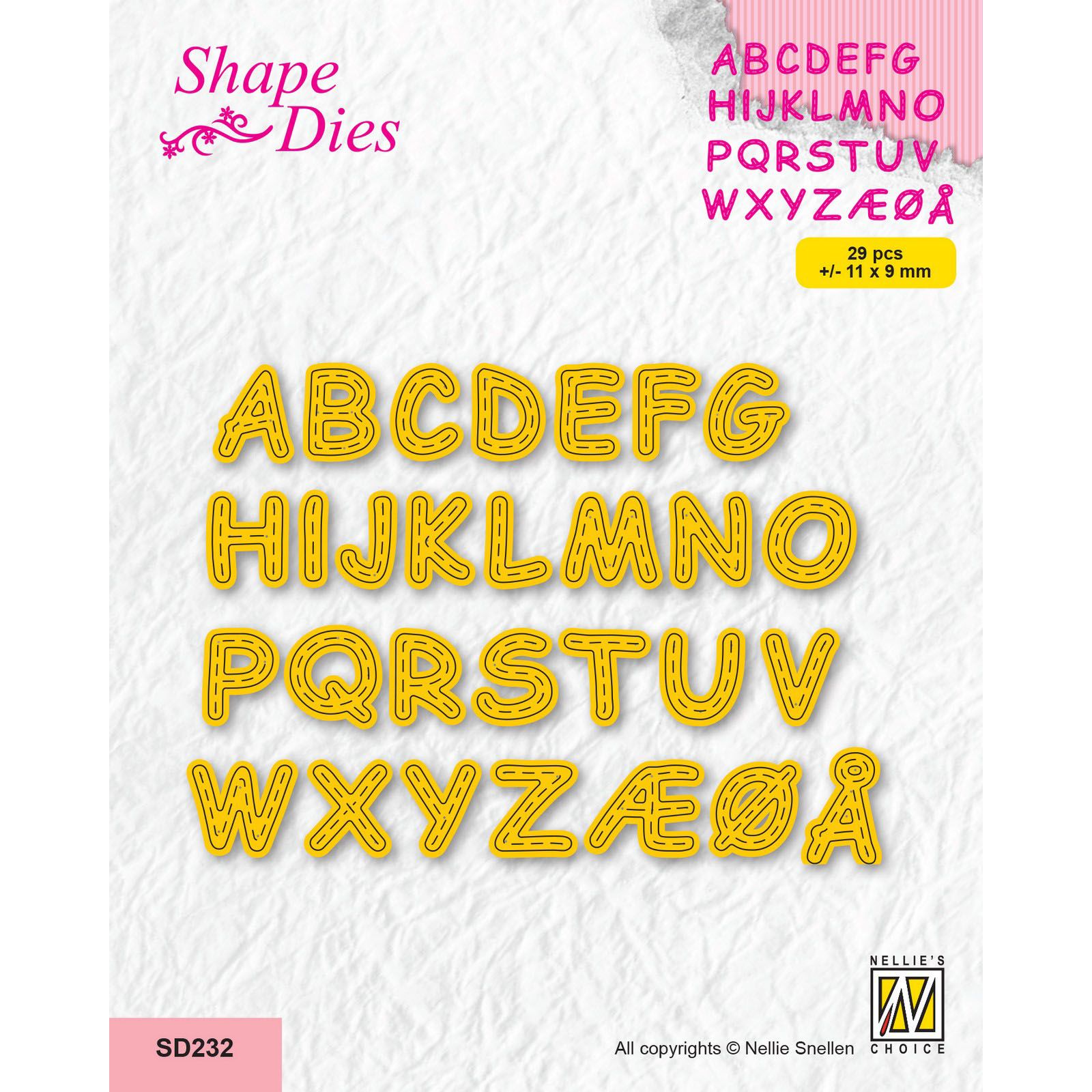 Nellie's Choice • Shape Dies Buchstaben genäht 29St.