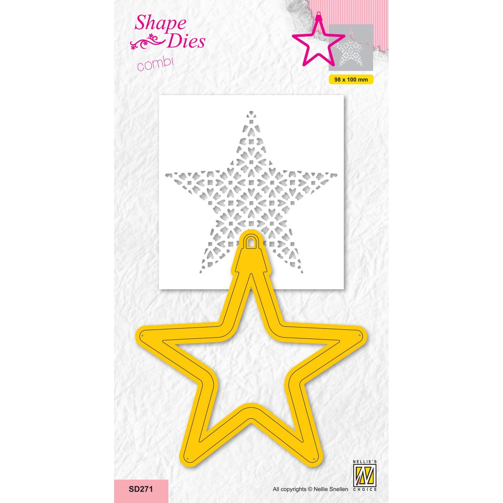 Nellie's Choice • Shape Dies Continue Christmas Ball With inner Decor Stencil Star