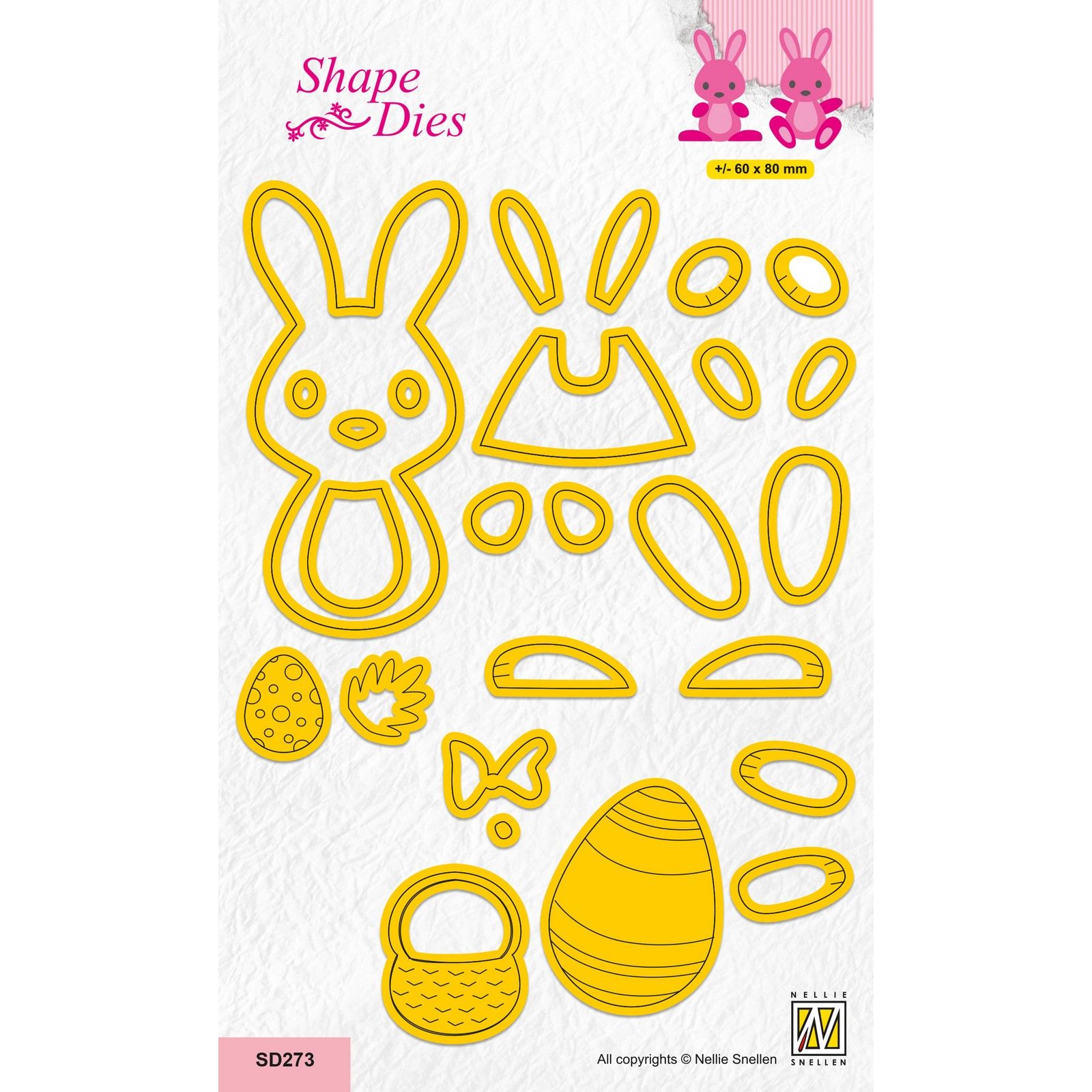 Nellie's Choice • Shape Dies Coniglietto di Pasqua 22pz