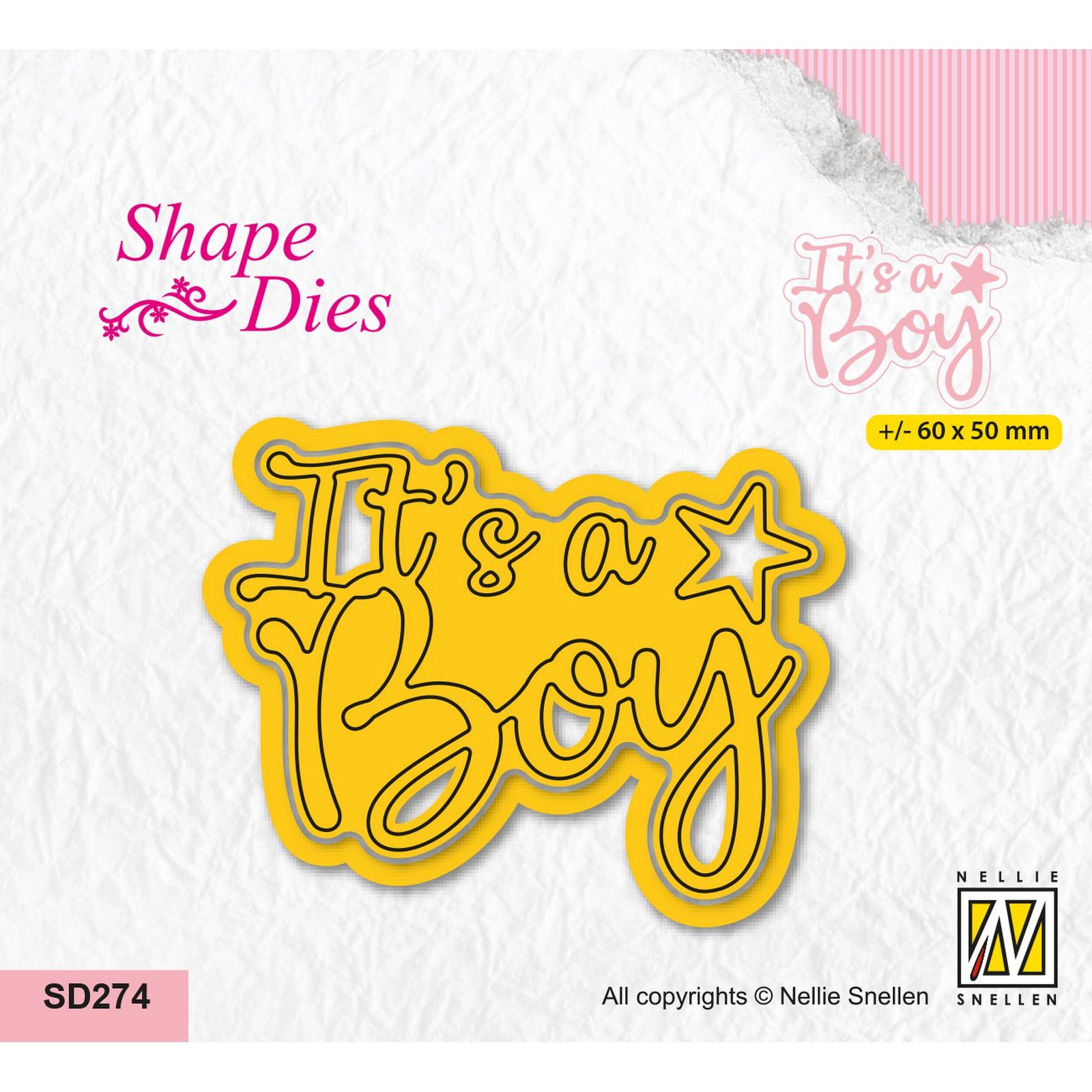 Nellie Snellen • Shape Die It's a Boy