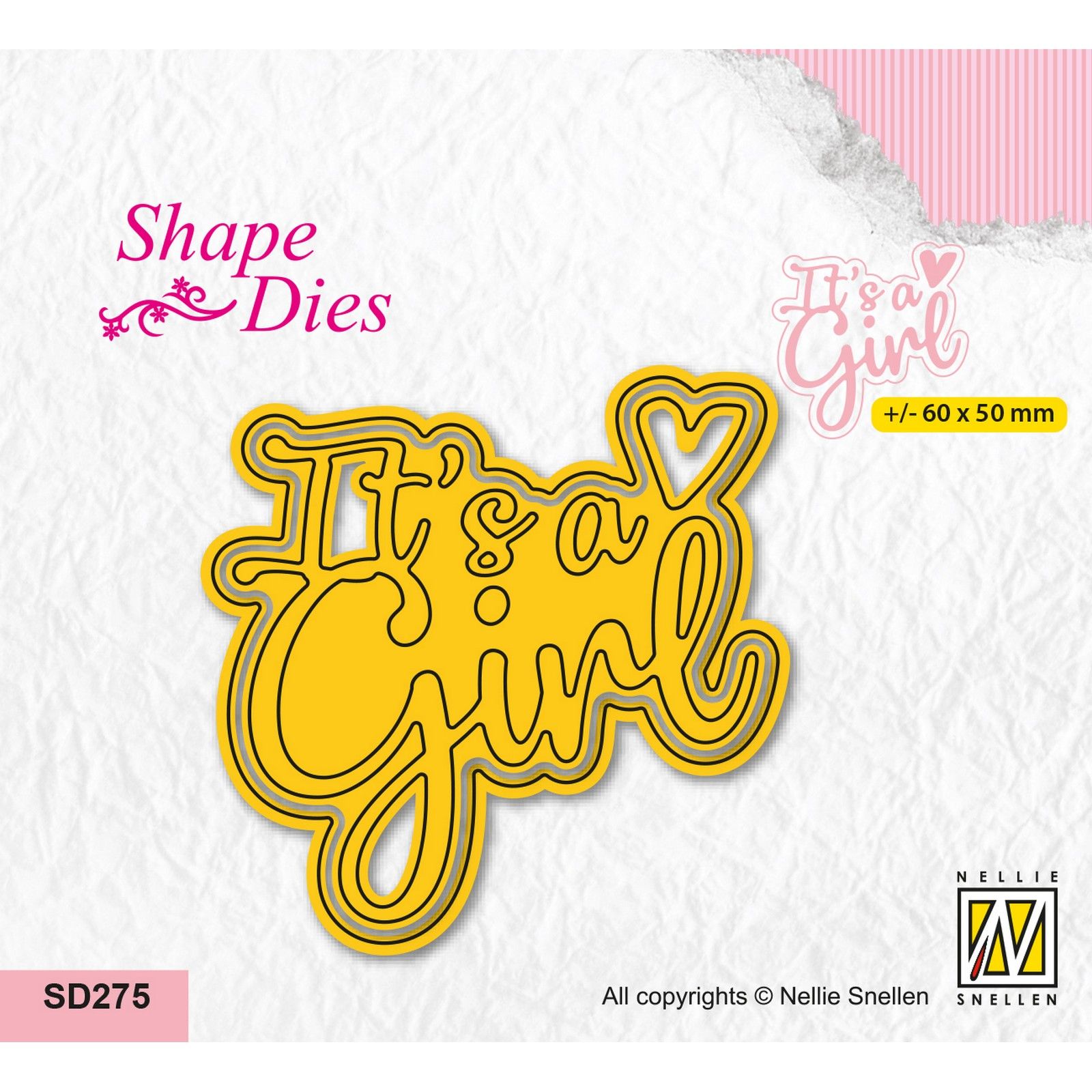 Nellie's Choice • Shape Die Text It's a Girl