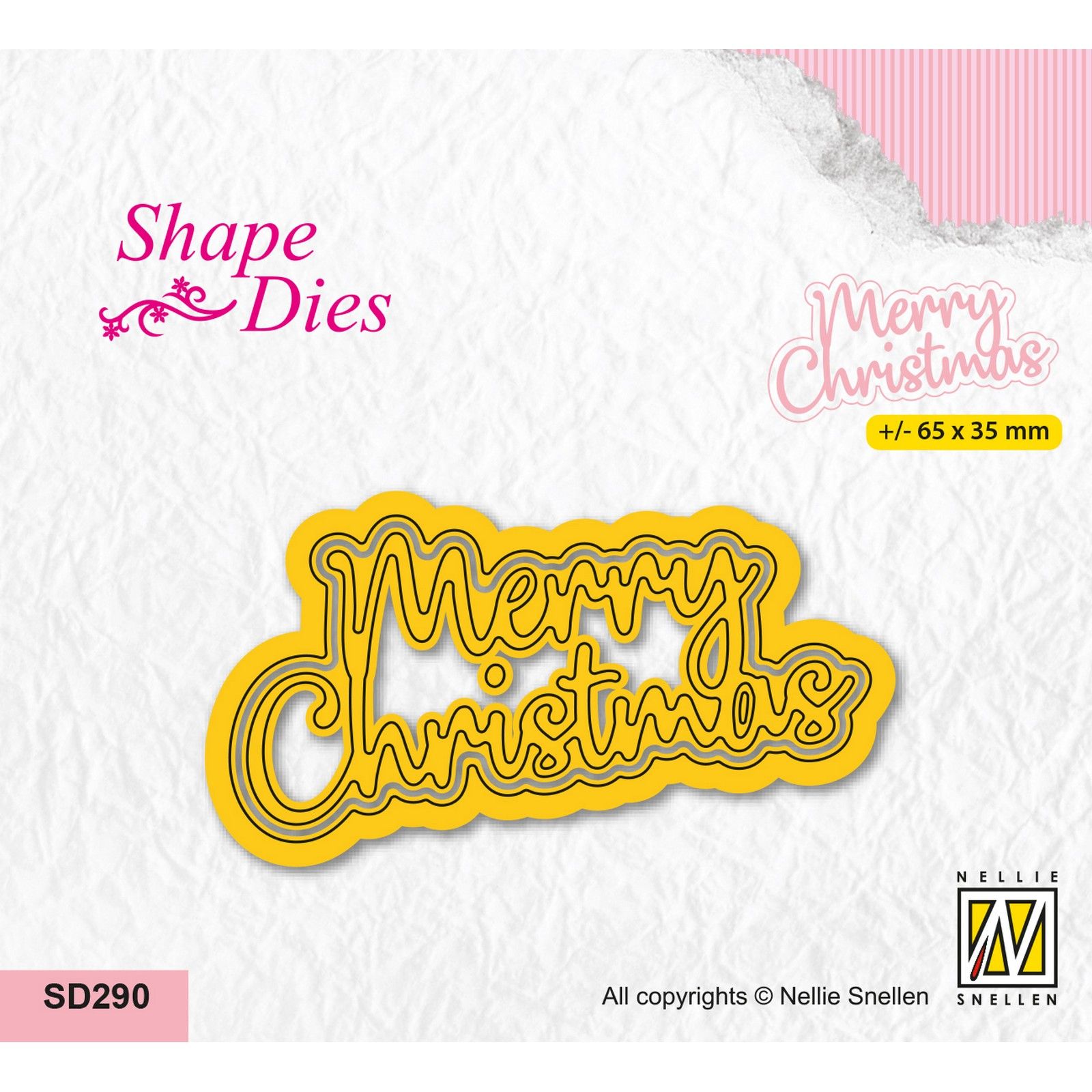 Nellie's Choice • Shape Die Teksten Merry Christmas