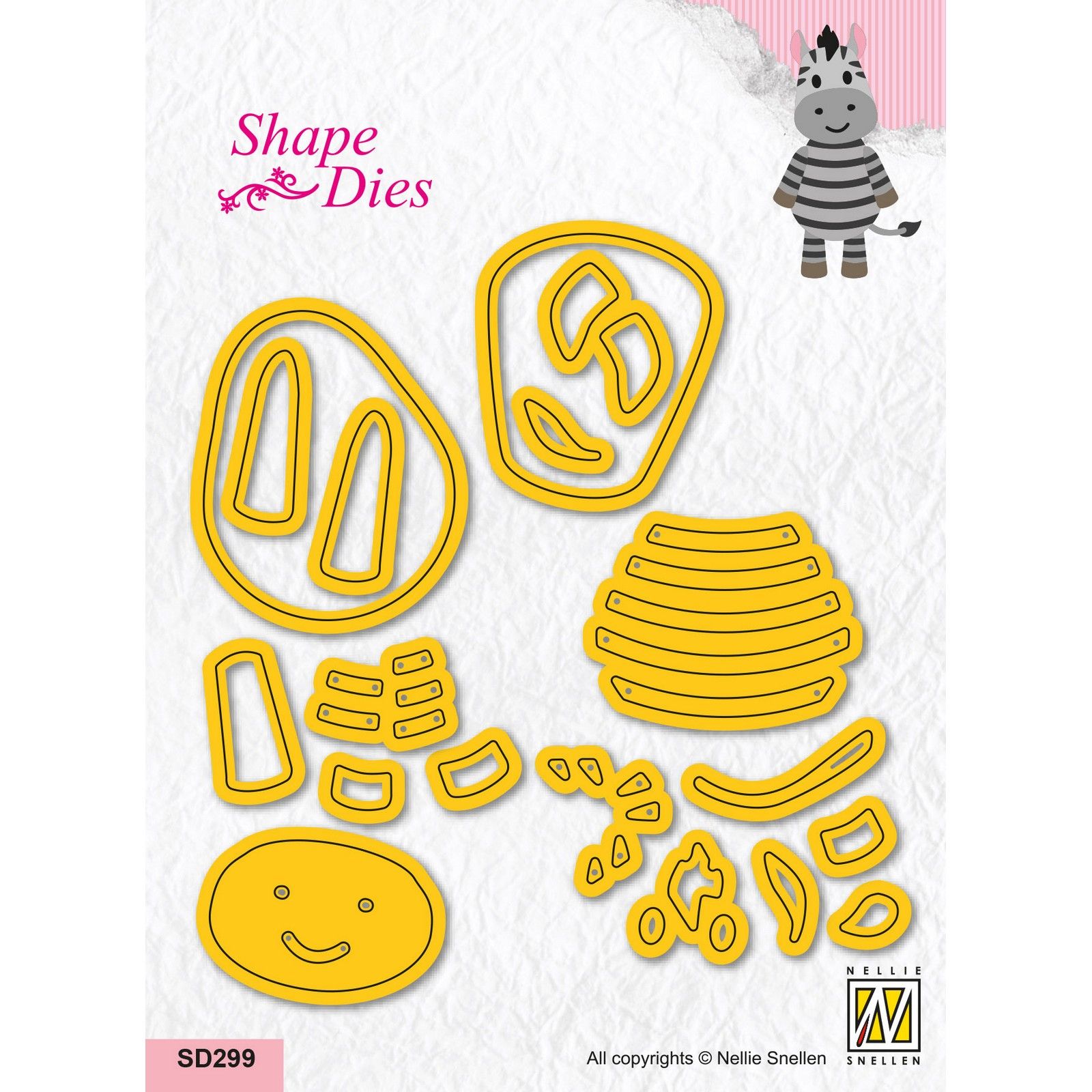 Nellie's Choice • Shape Dies Zèbre 34pcs