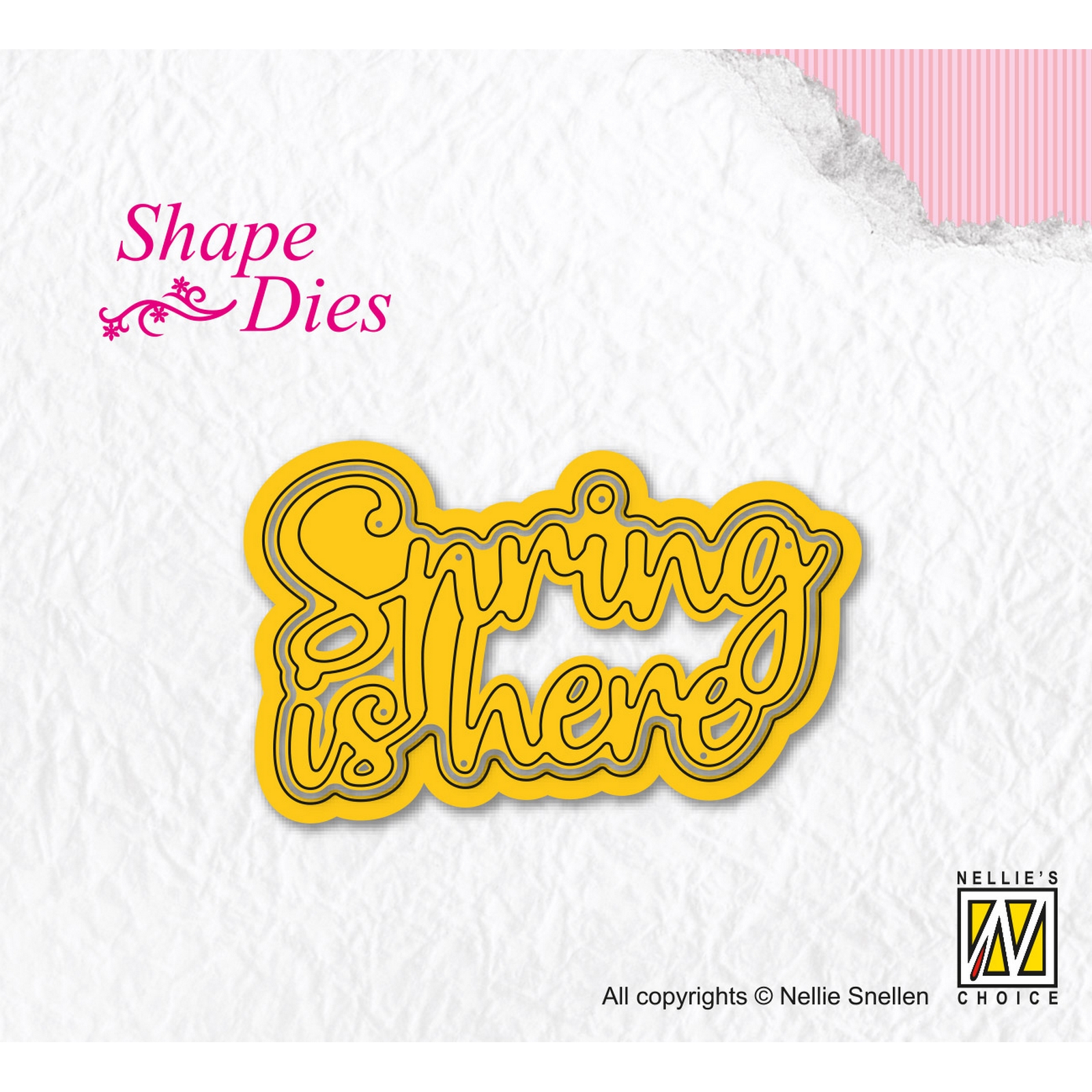 Nellie's Choice • Shape Die Text Spring Is Here