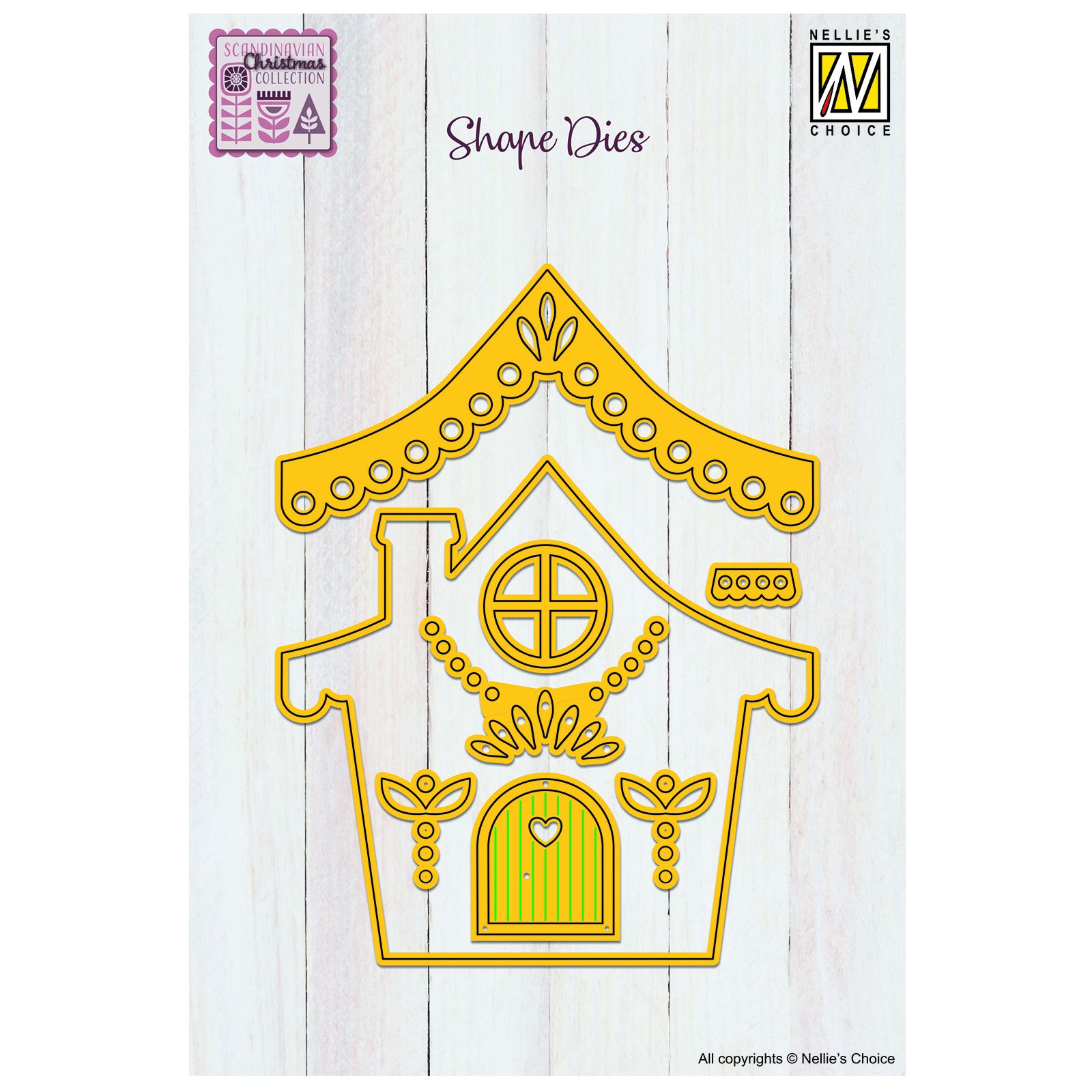 Nellie's Choice • Shape Die & Stencil Casa Scandinava 8pz.