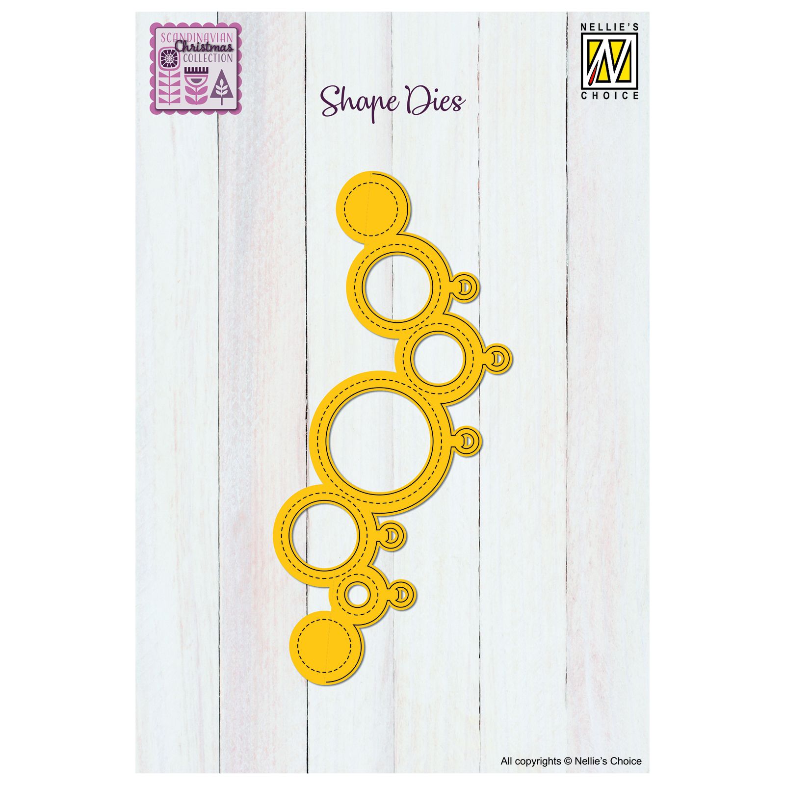 Nellie's Choice • Shape Die & Stencil Palline di Natale 1pz.