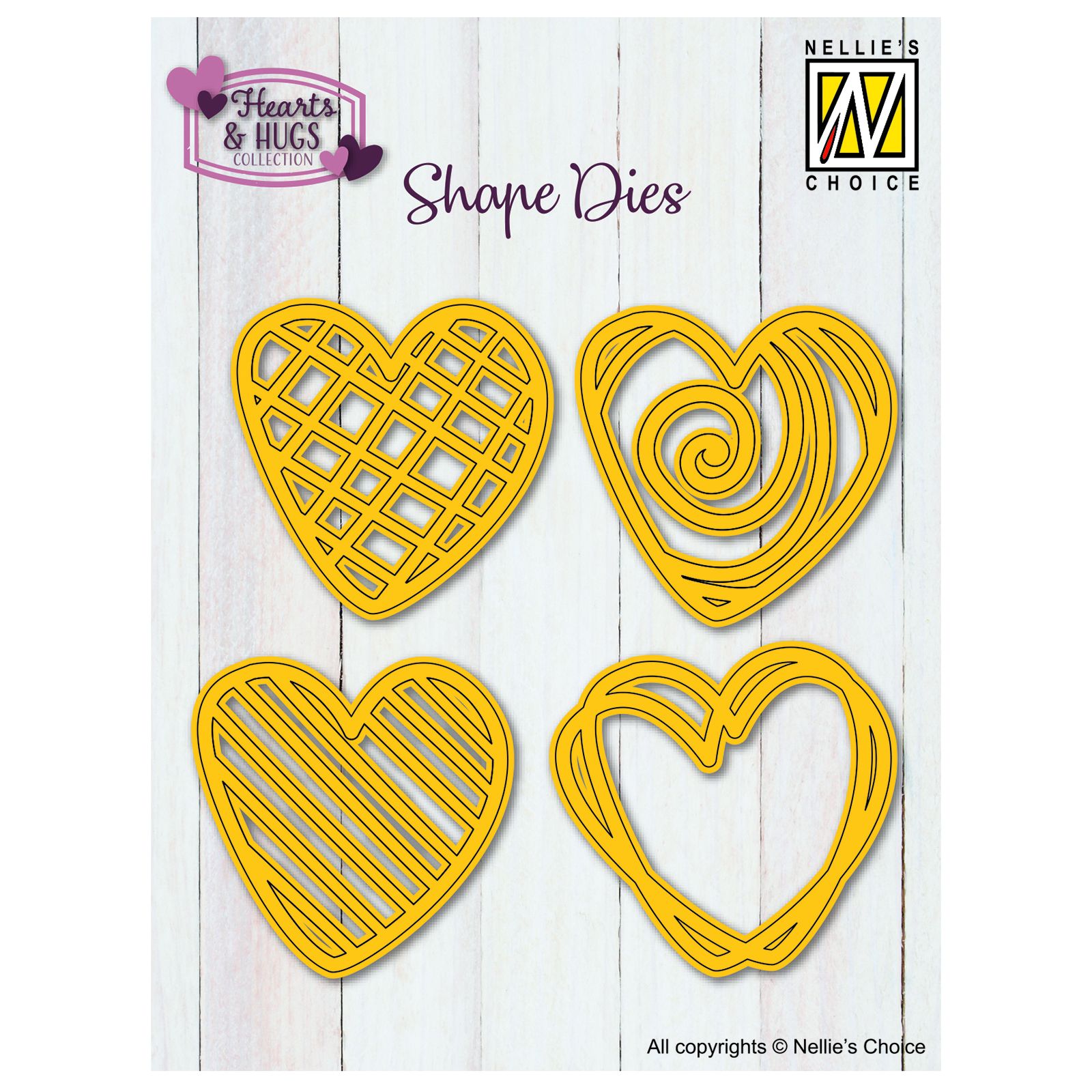 Nellie's Choice • Shape Die Doodle Hearts