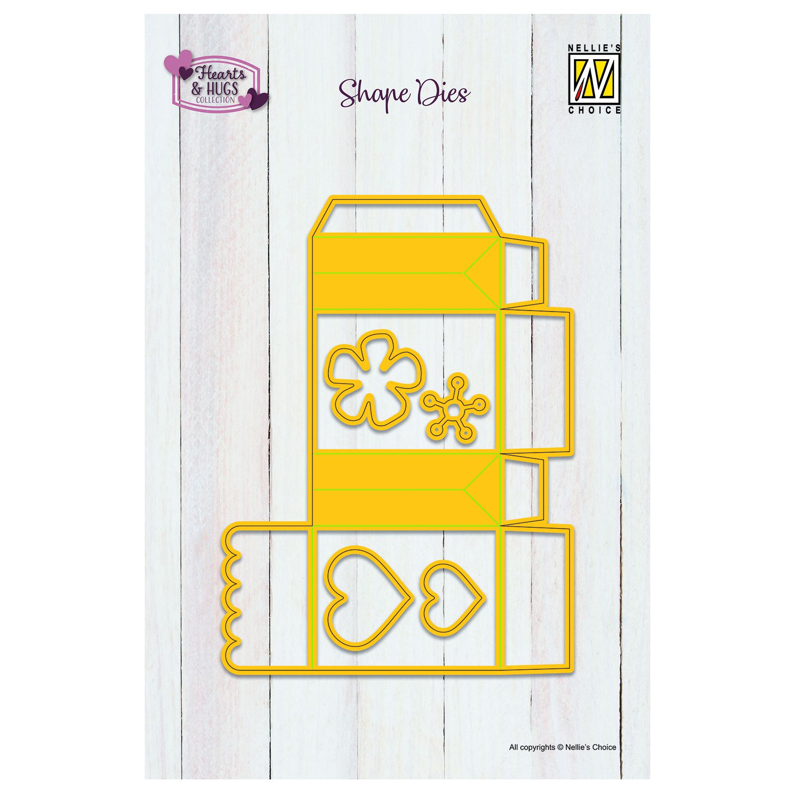 Nellie's Choice • Shape Die Caja Corazones 5uds