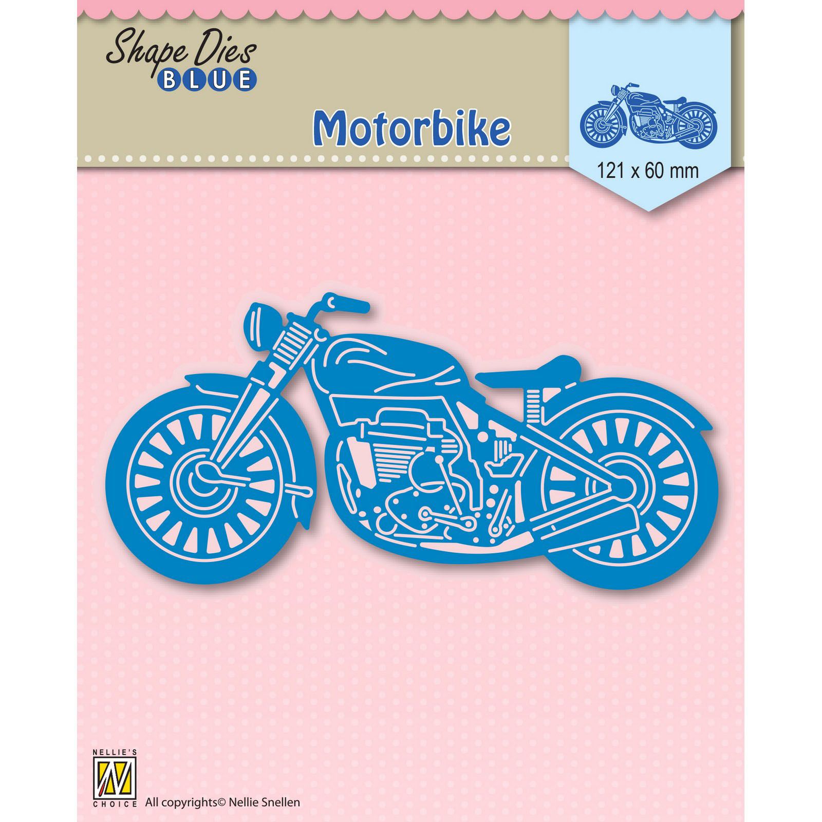 Nellie's Choice • Shape Dies Blue Motorbike 121x60mm