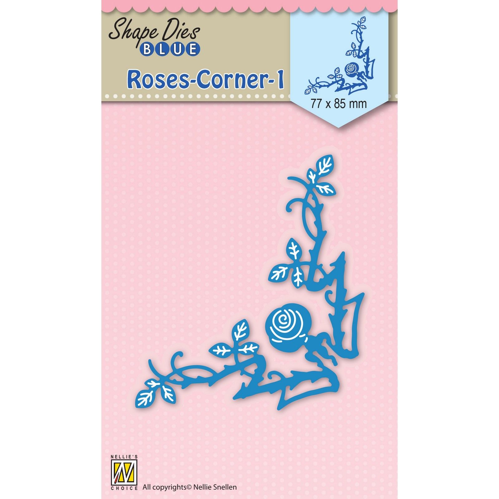 Nellie's Choice • Shape Dies Blue Roses Corner 1